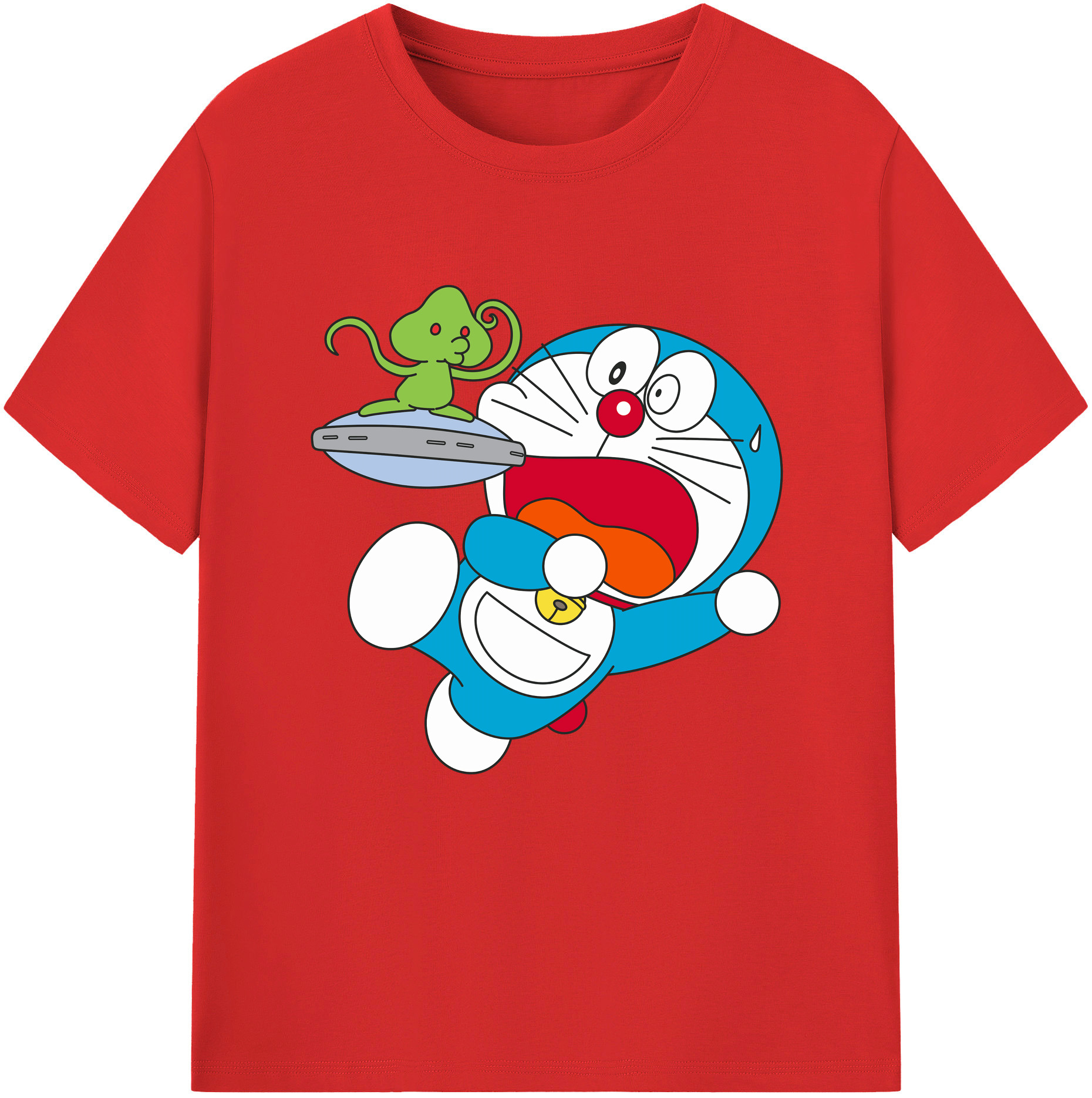 （画像用） ドラえもん Doraemon レディースカジュアルプリントTシャツ（綿100％）