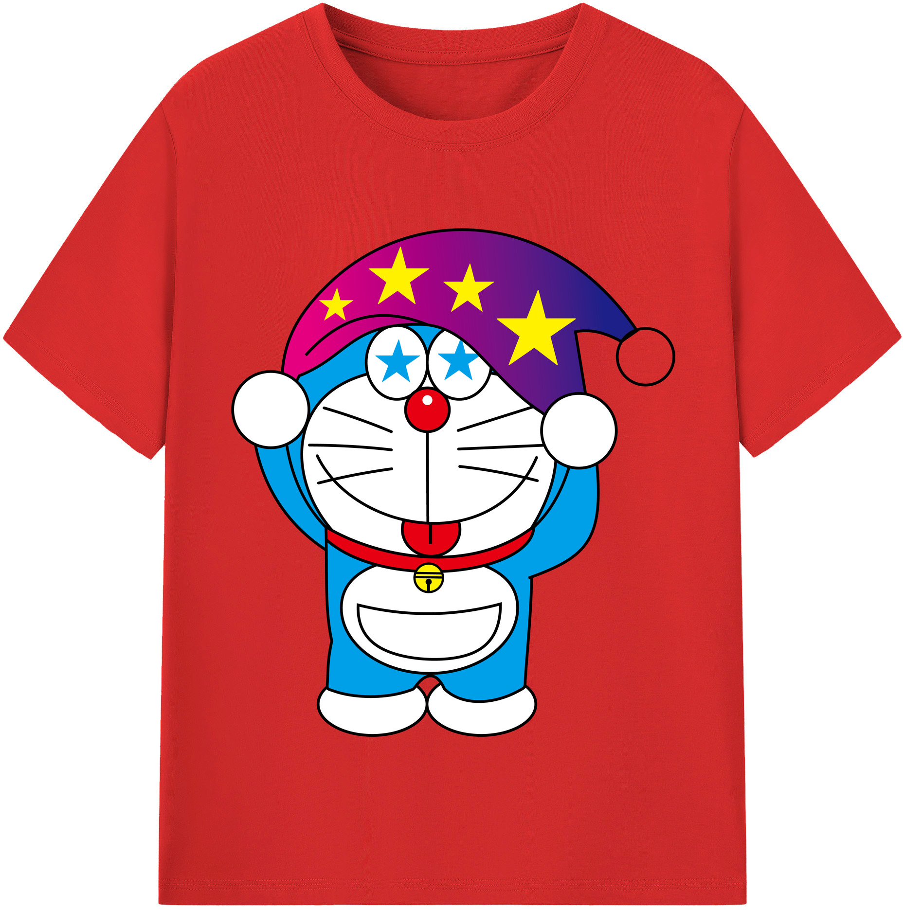 （画像用） ドラえもん Doraemon レディースカジュアルプリントTシャツ（綿100％）