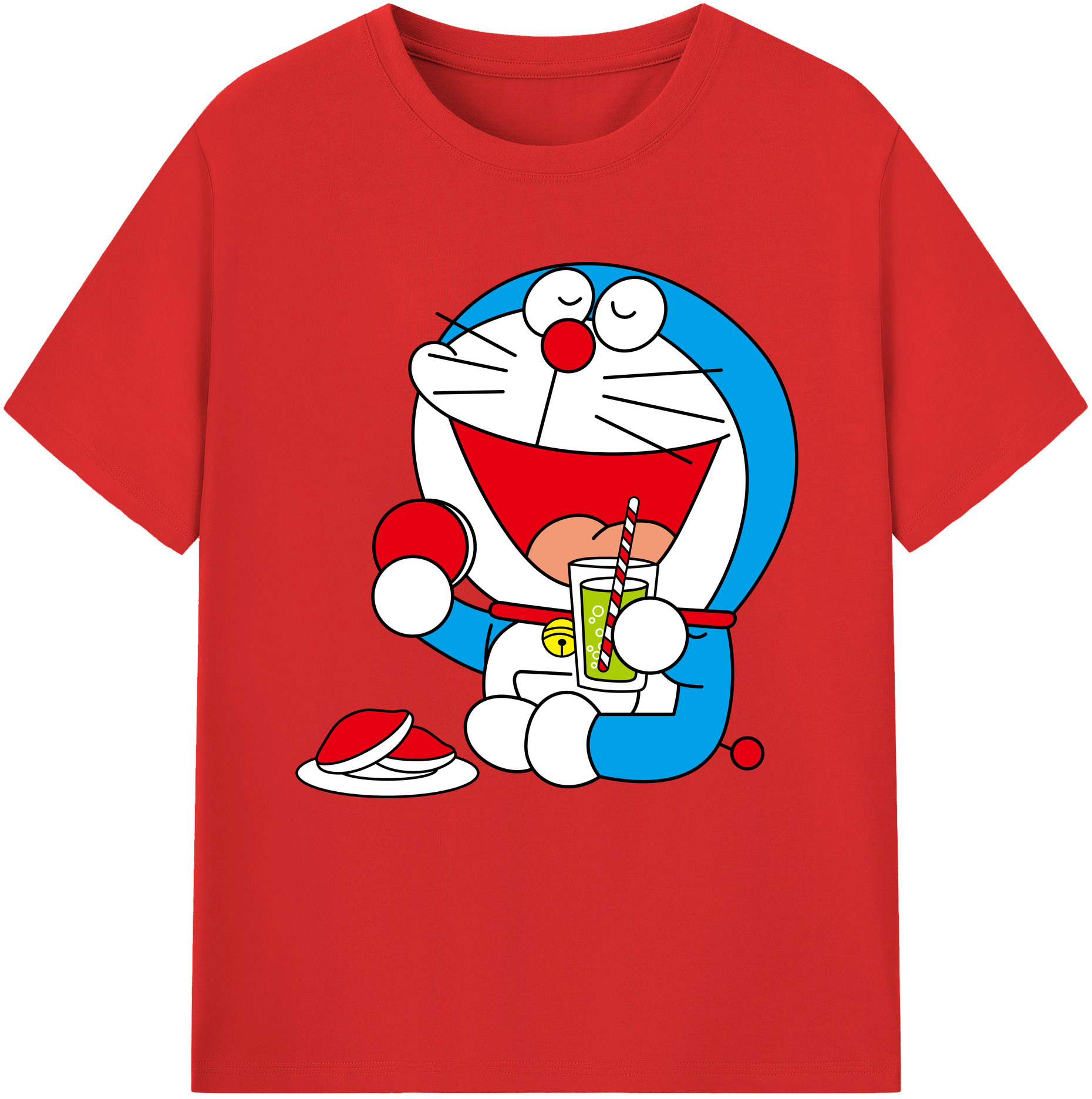 （画像用） ドラえもん Doraemon レディースカジュアルプリントTシャツ（綿100％）