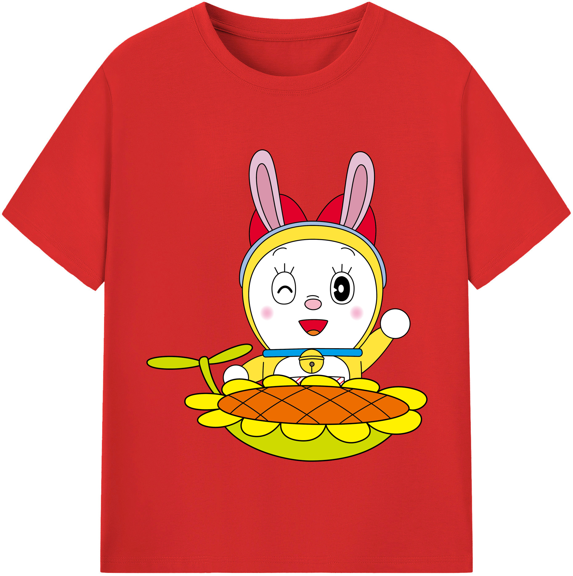 （画像用） ドラえもん ドラミ Doraemon Dorami レディースカジュアルプリントTシャツ（綿100％）
