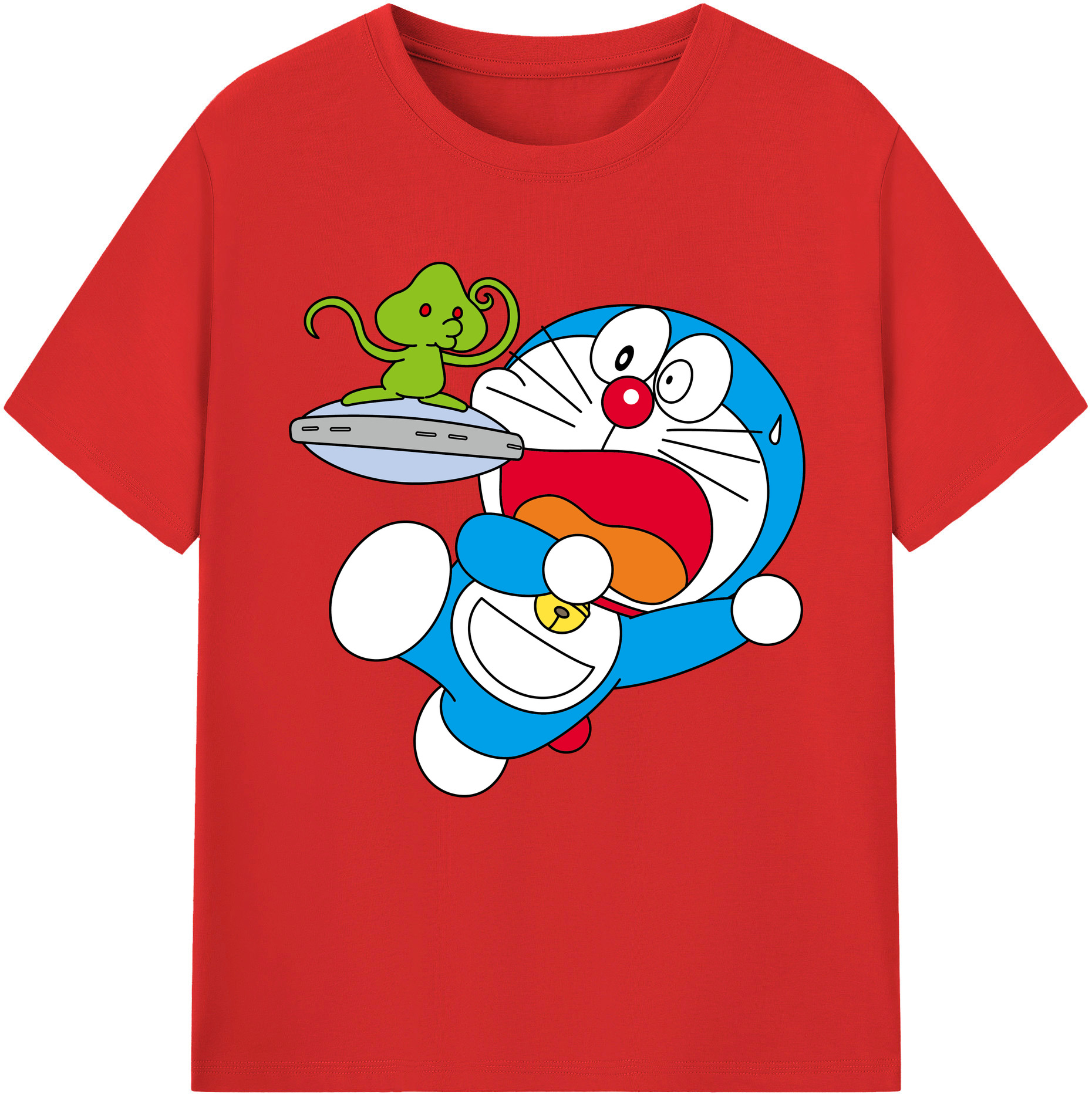 （画像用） ドラえもん Doraemon レディースカジュアルプリントTシャツ（綿100％）