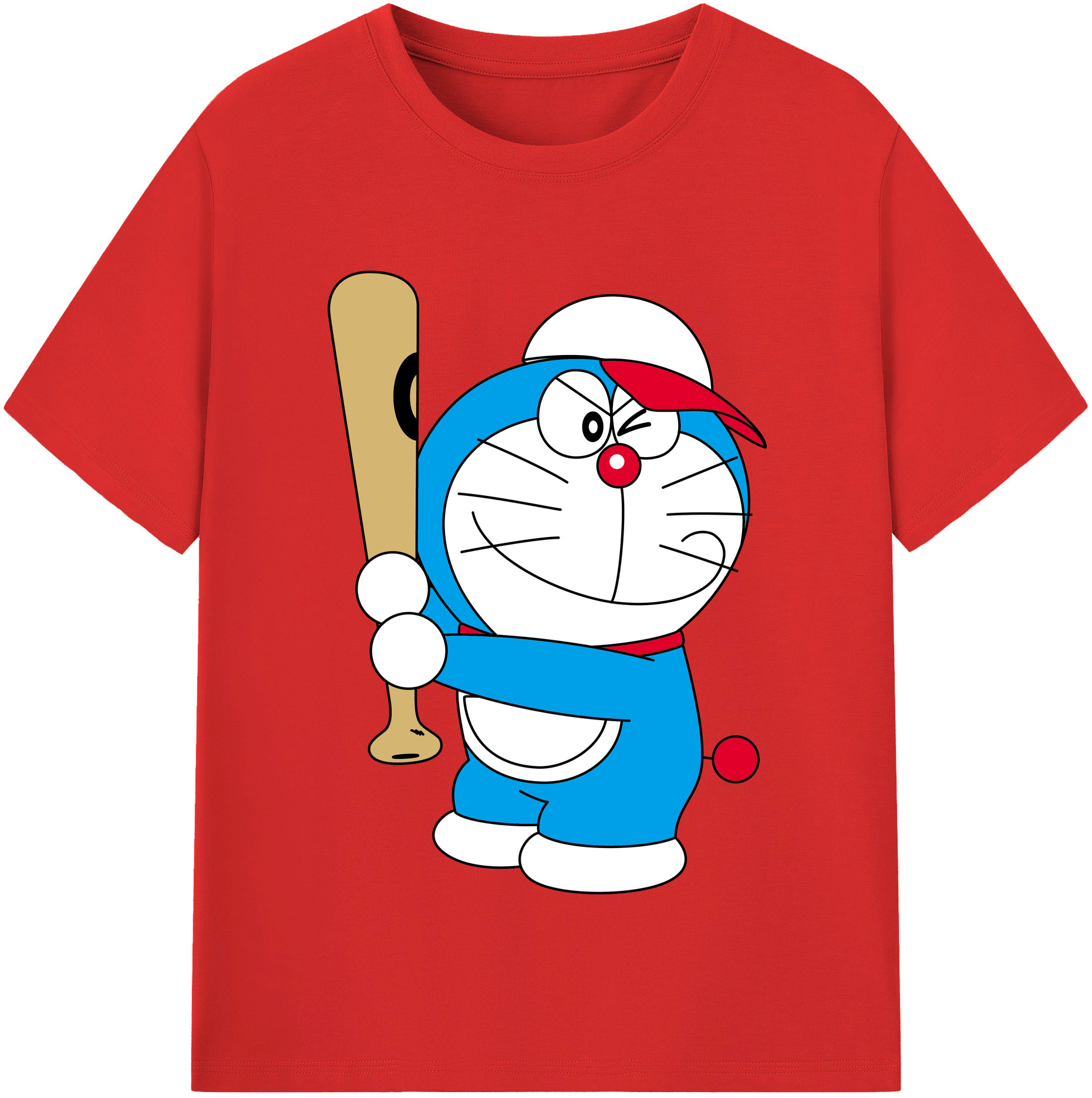 （画像用） ドラえもん Doraemon レディースカジュアルプリントTシャツ（綿100％）