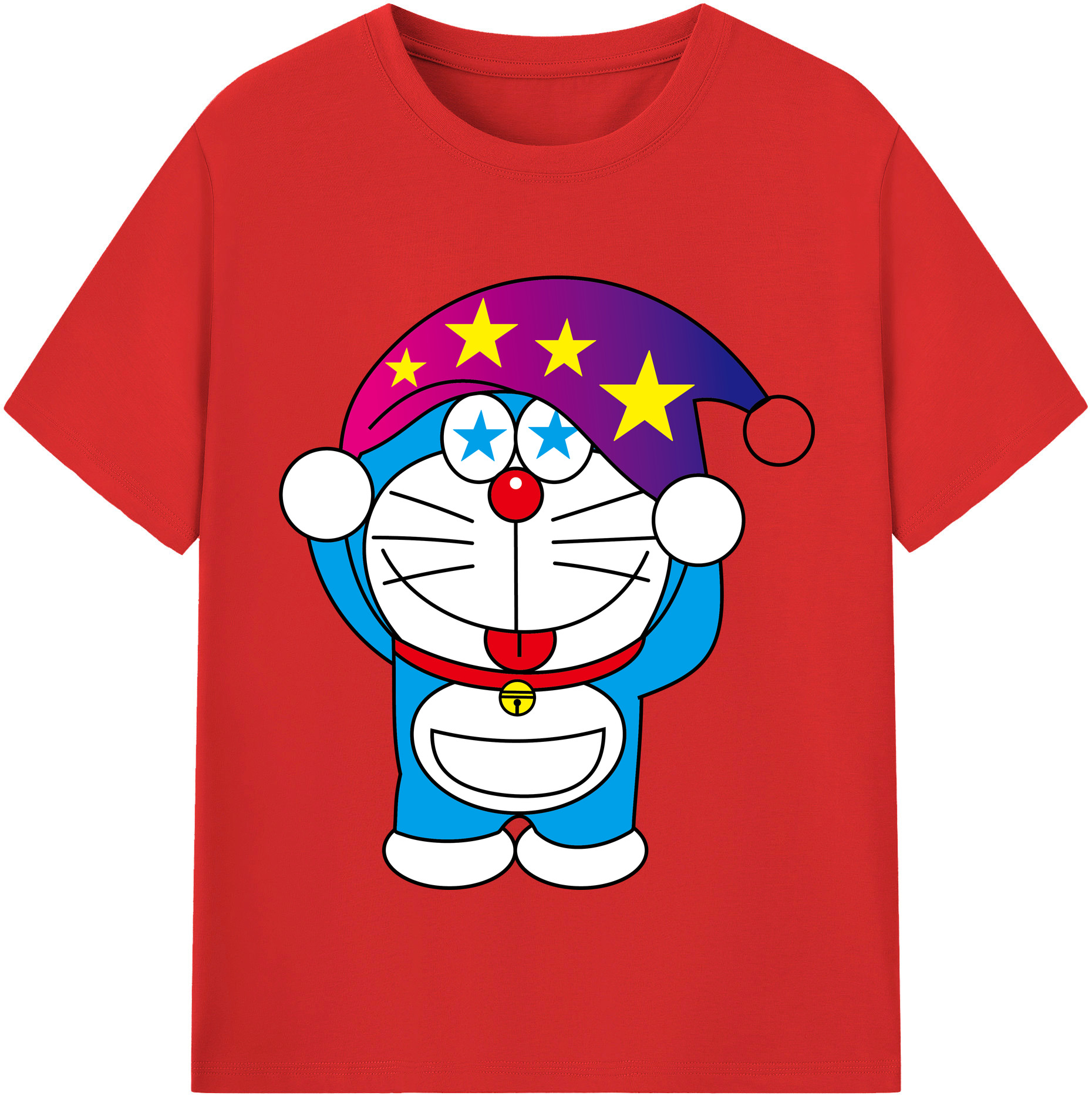 （画像用） ドラえもん Doraemon レディースカジュアルプリントTシャツ（綿100％）