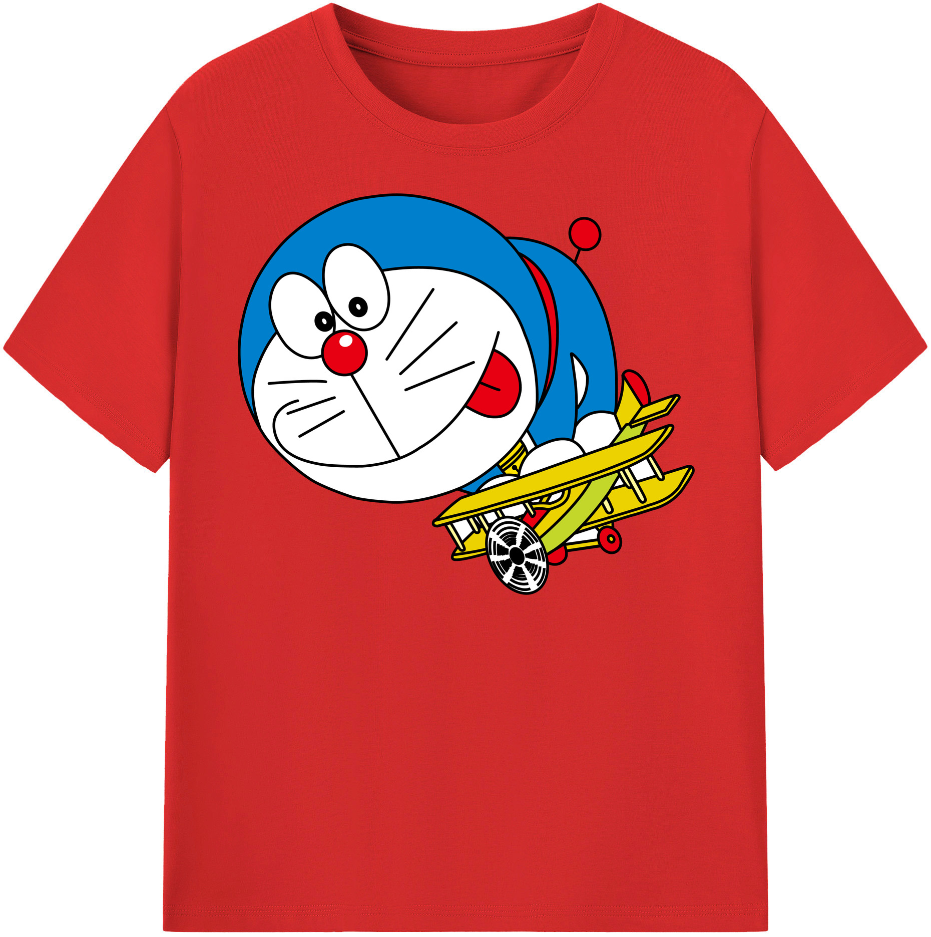 （画像用） ドラえもん Doraemon レディースカジュアルプリントTシャツ（綿100％）