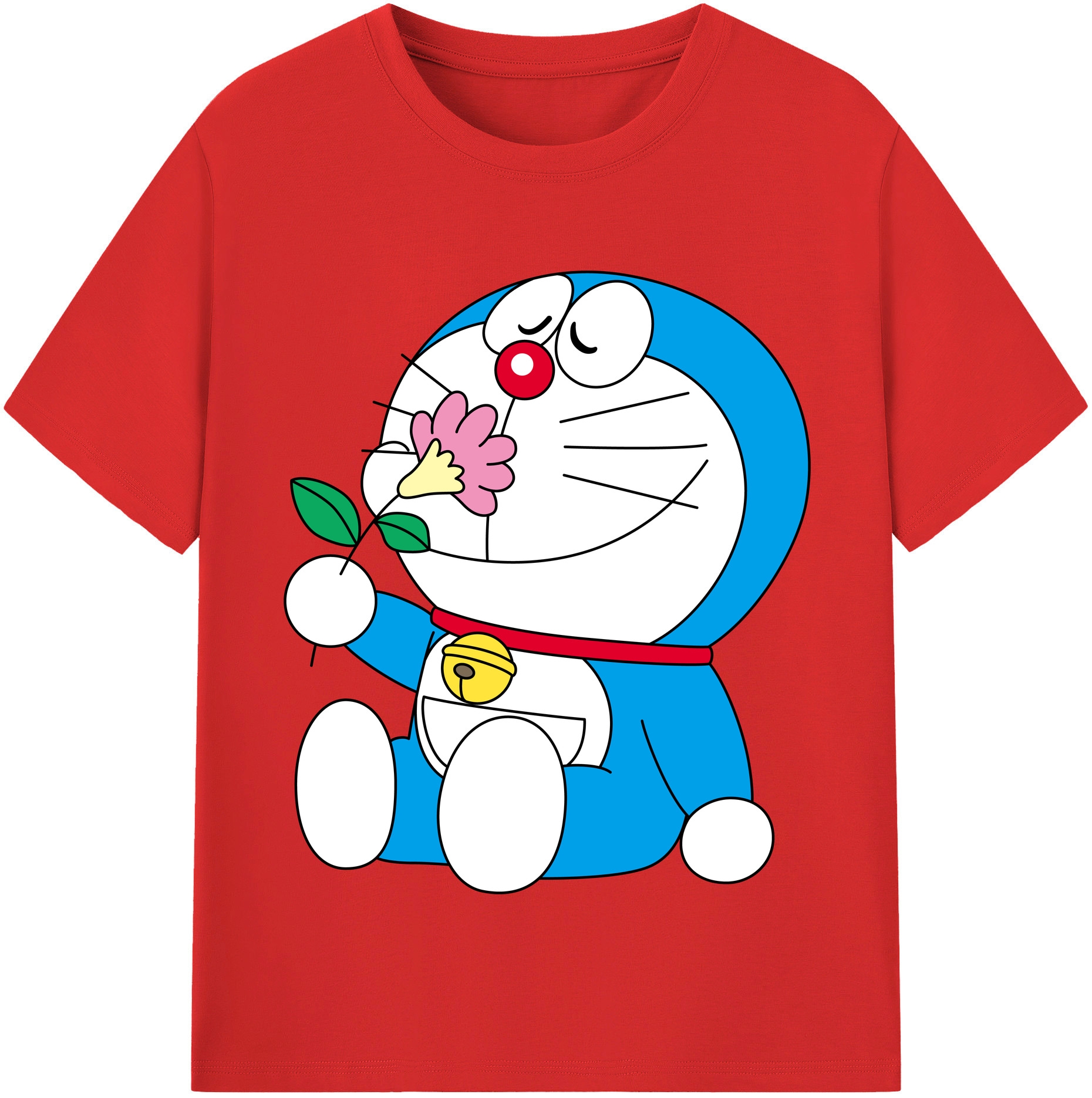 （画像用） ドラえもん Doraemon レディースカジュアルプリントTシャツ（綿100％）