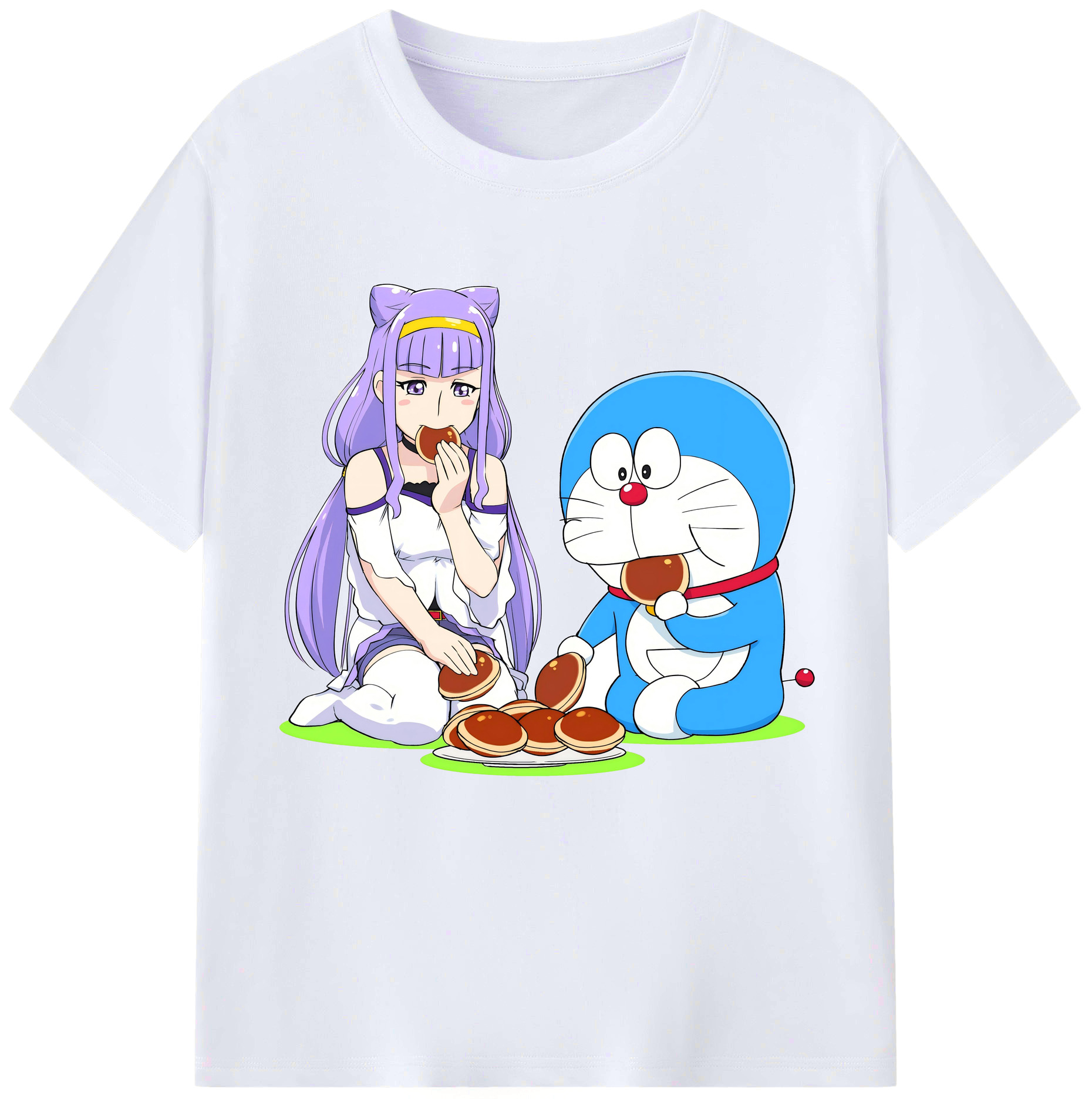 （画像用） ドラえもん Doraemon レディースカジュアルプリントTシャツ（綿100％）