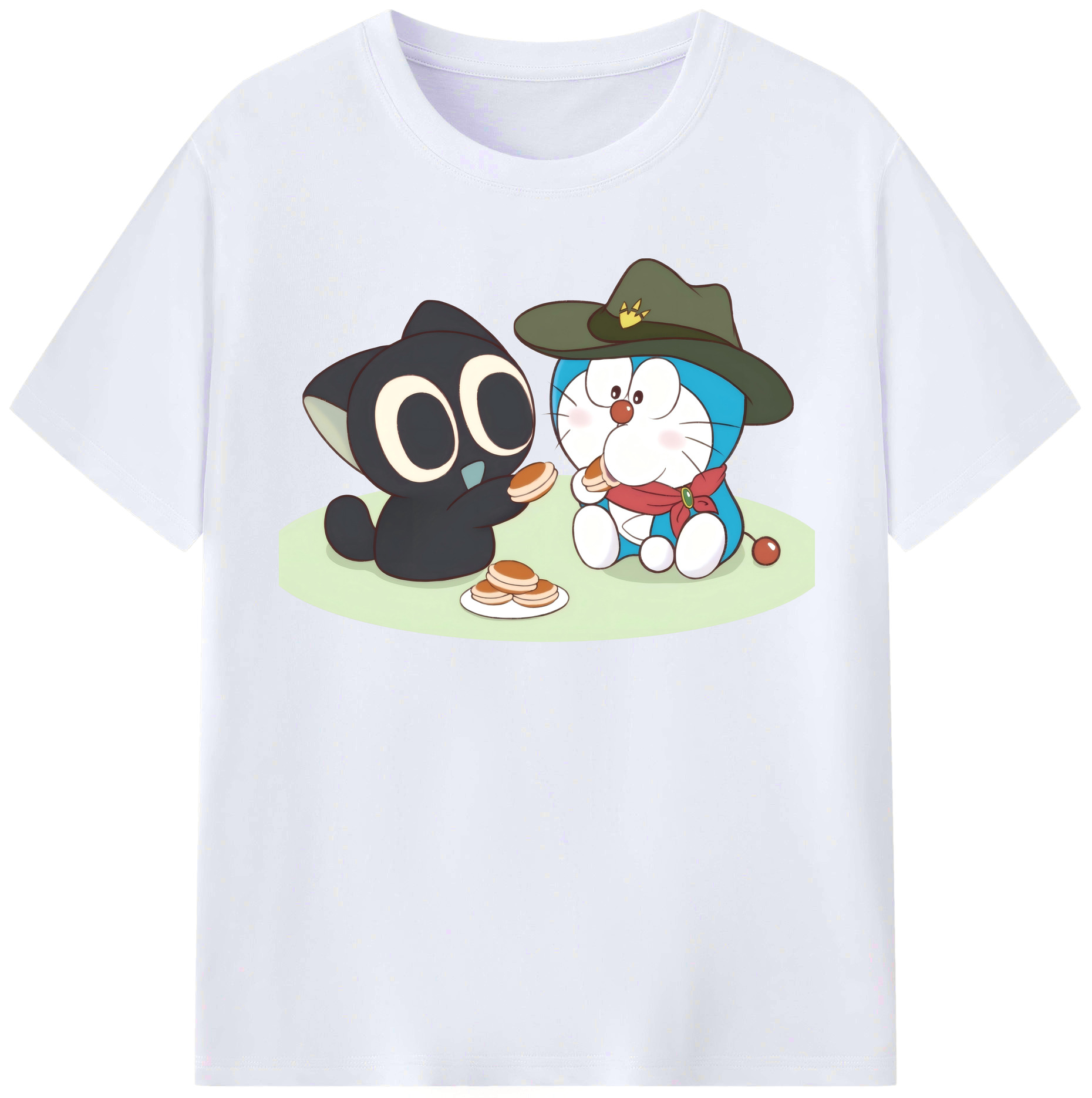 （画像用） ドラえもん Doraemon レディースカジュアルプリントTシャツ（綿100％）