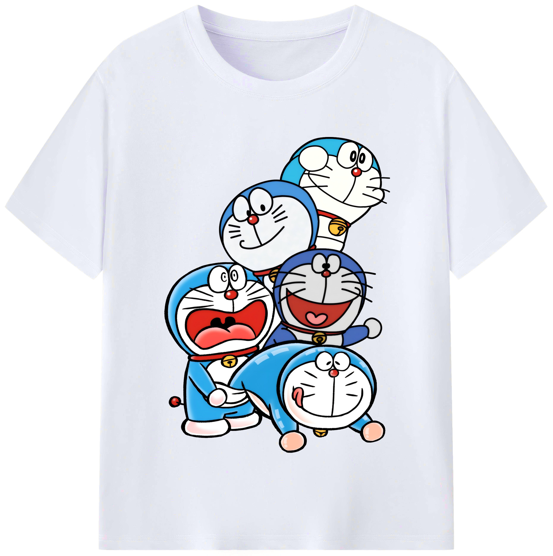 （画像用） ドラえもん Doraemon レディースカジュアルプリントTシャツ（綿100％）