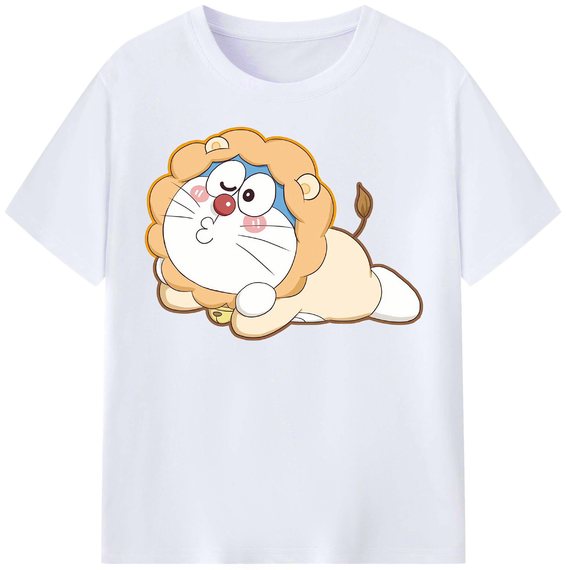 （画像用） ドラえもん Doraemon レディースカジュアルプリントTシャツ（綿100％）