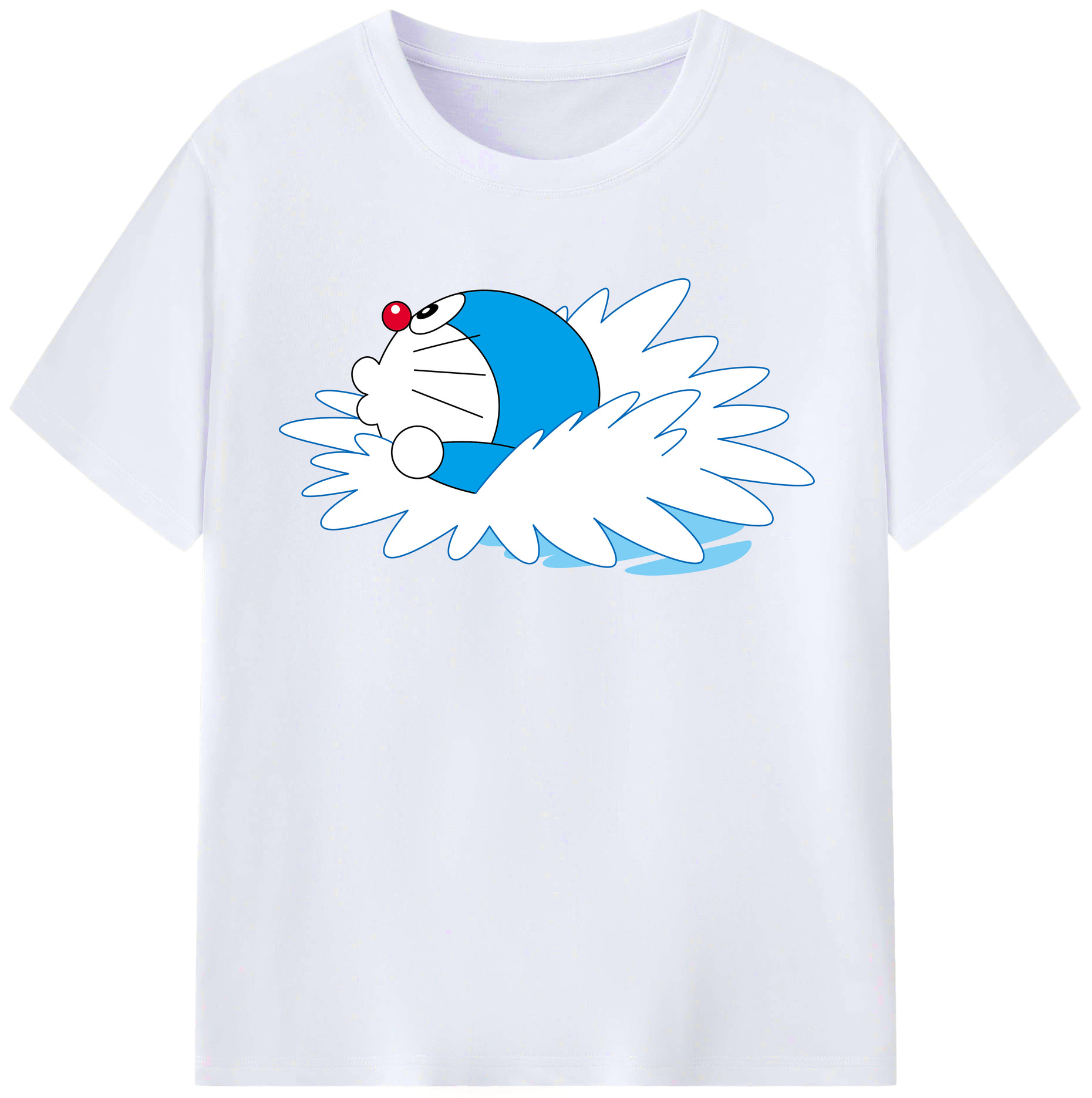 （画像用） ドラえもん Doraemon レディースカジュアルプリントTシャツ（綿100％）