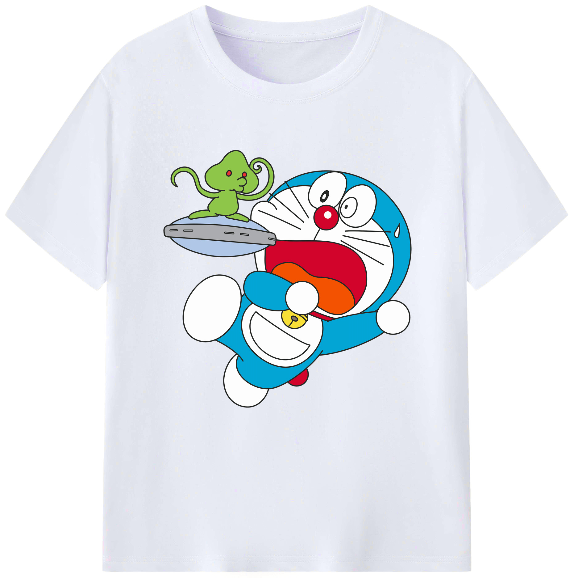 （画像用） ドラえもん Doraemon レディースカジュアルプリントTシャツ（綿100％）