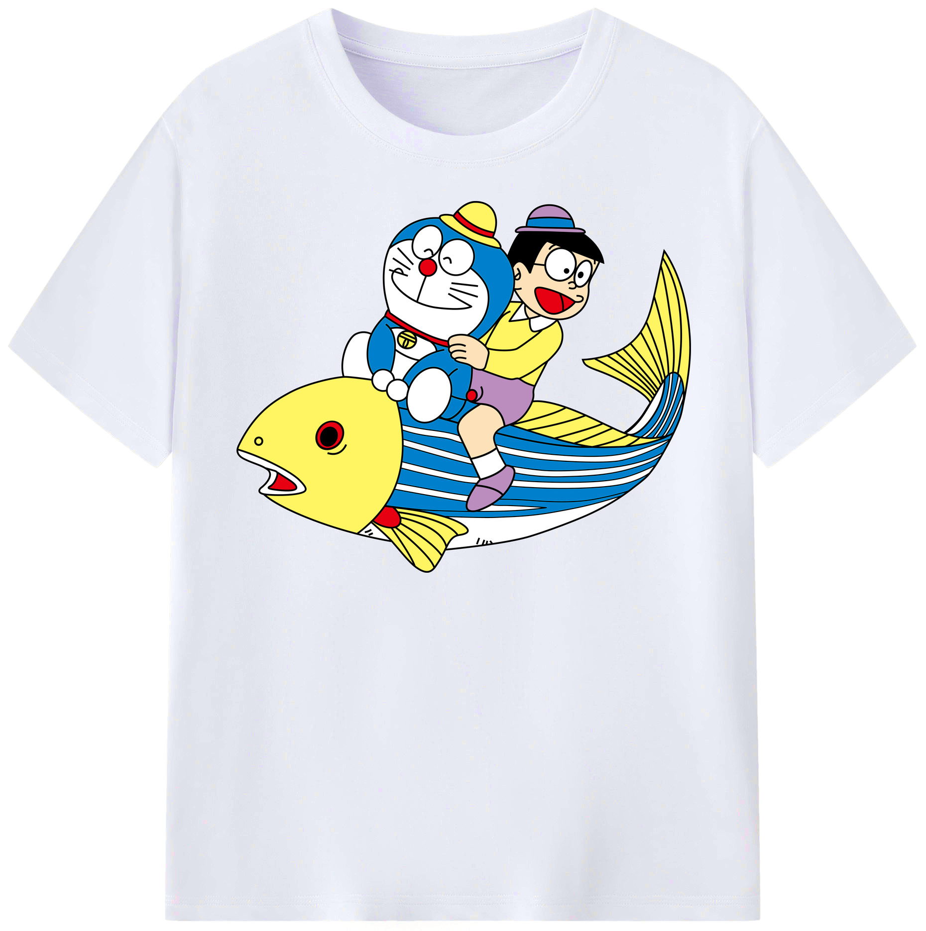 （画像用） ドラえもん 野比 のび太 Doraemon Nobita Nobi レディースカジュアルプリントTシャツ（綿100％）