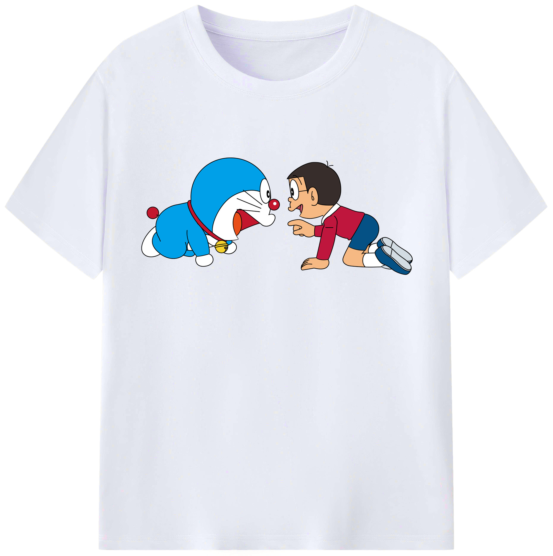 （画像用） ドラえもん 野比 のび太 Doraemon Nobita Nobi レディースカジュアルプリントTシャツ（綿100％）