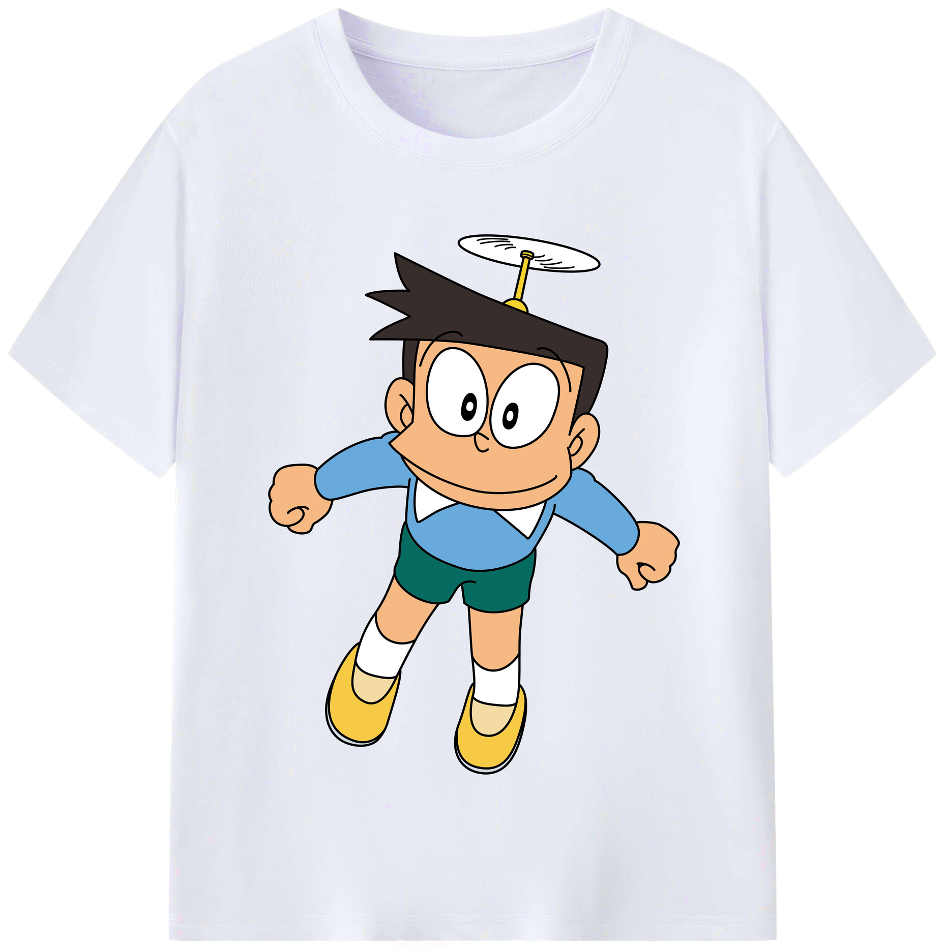 （画像用） ドラえもん 骨川 スネ夫 Doraemon Honekawa Suneo レディースカジュアルプリントTシャツ（綿100％）