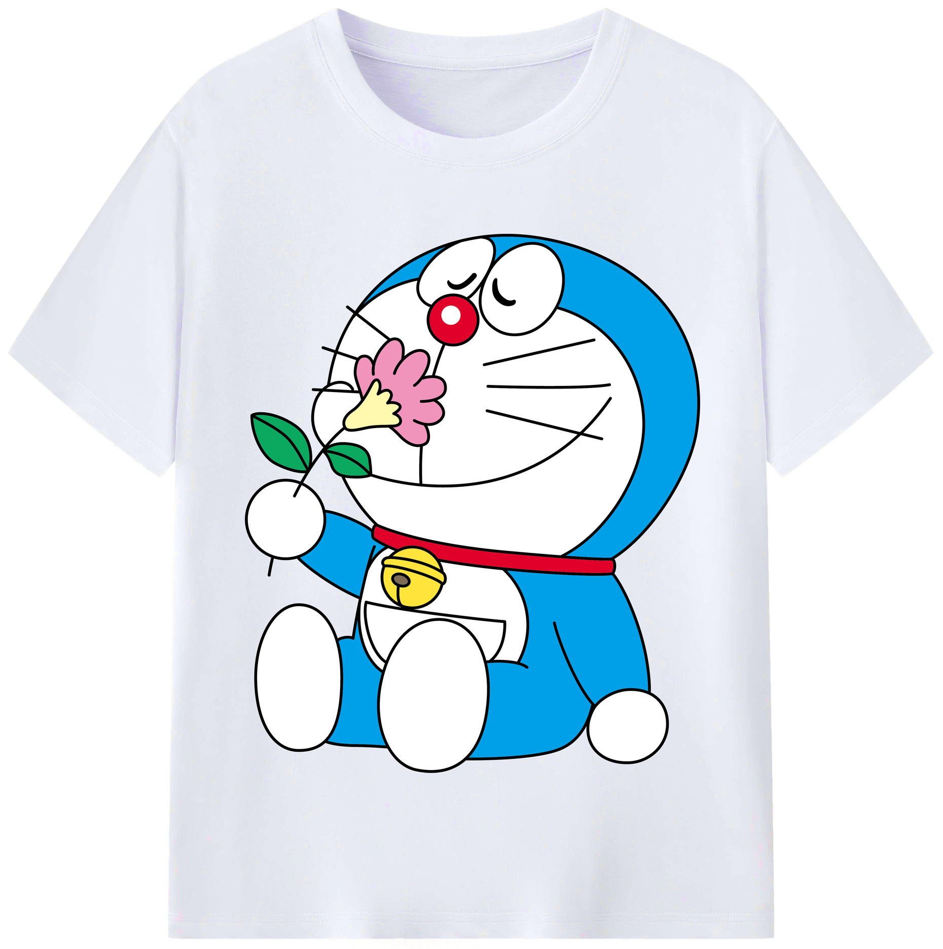 （画像用） ドラえもん Doraemon レディースカジュアルプリントTシャツ（綿100％）