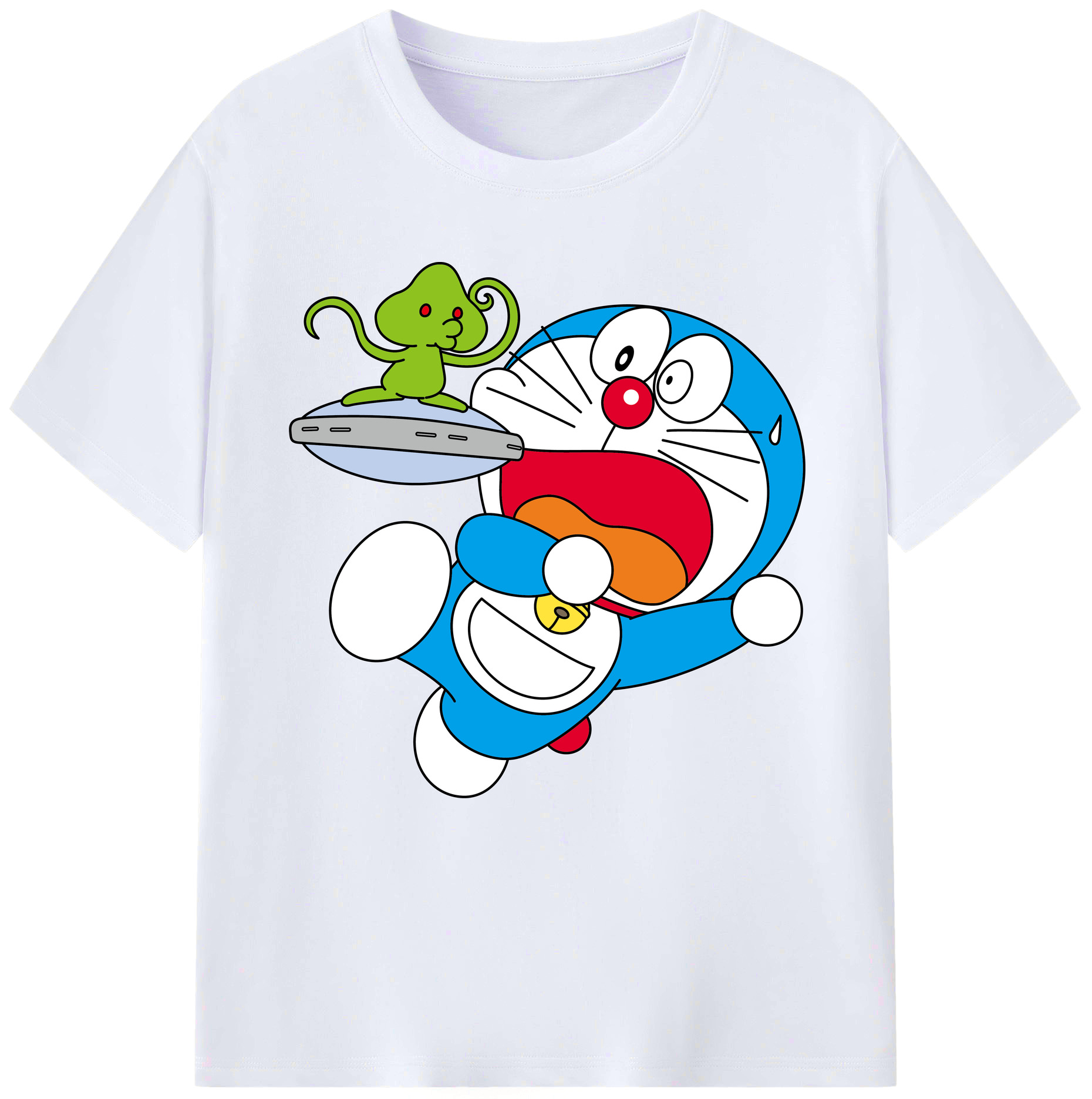 （画像用） ドラえもん Doraemon レディースカジュアルプリントTシャツ（綿100％）