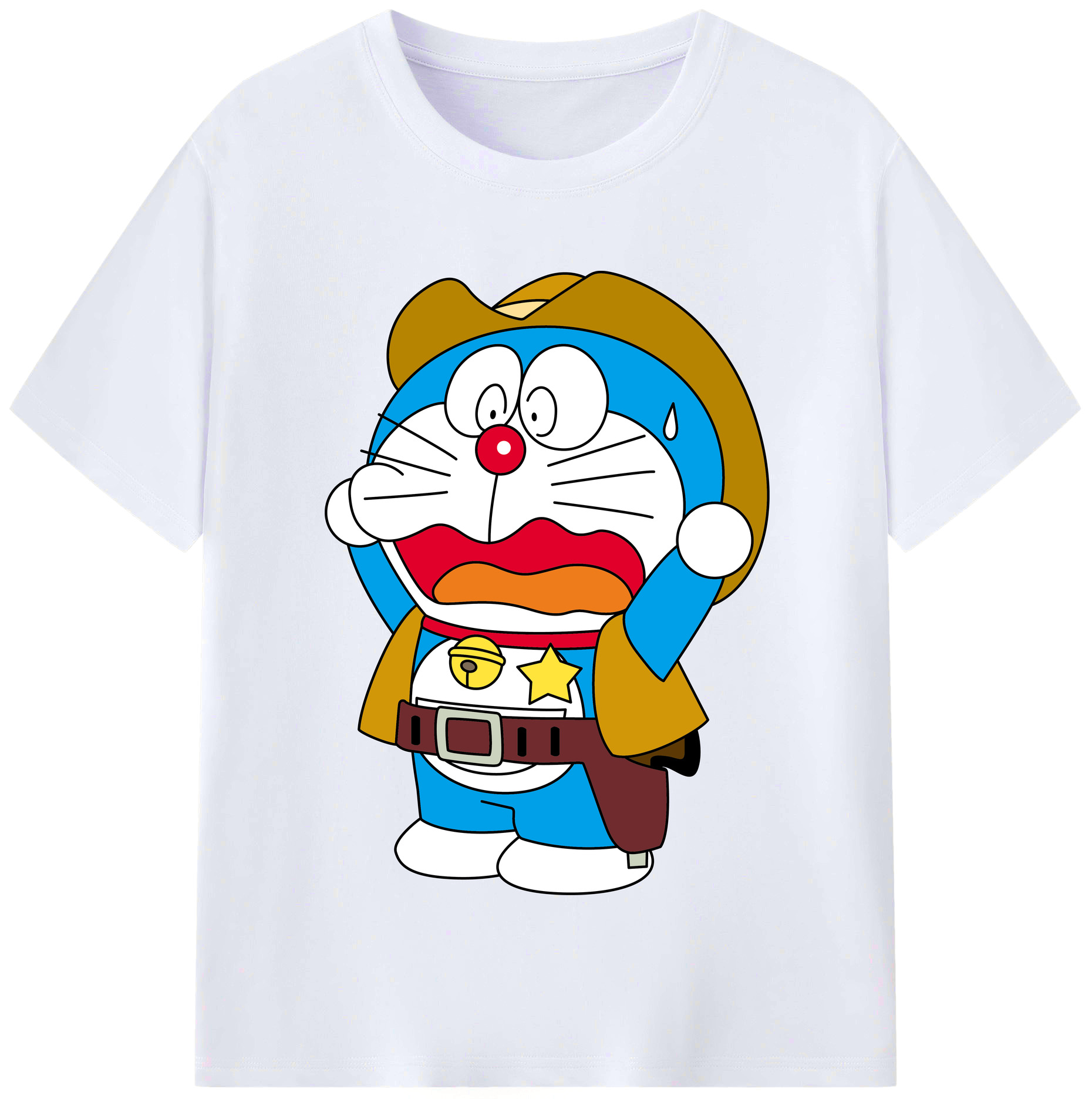（画像用） ドラえもん Doraemon レディースカジュアルプリントTシャツ（綿100％）