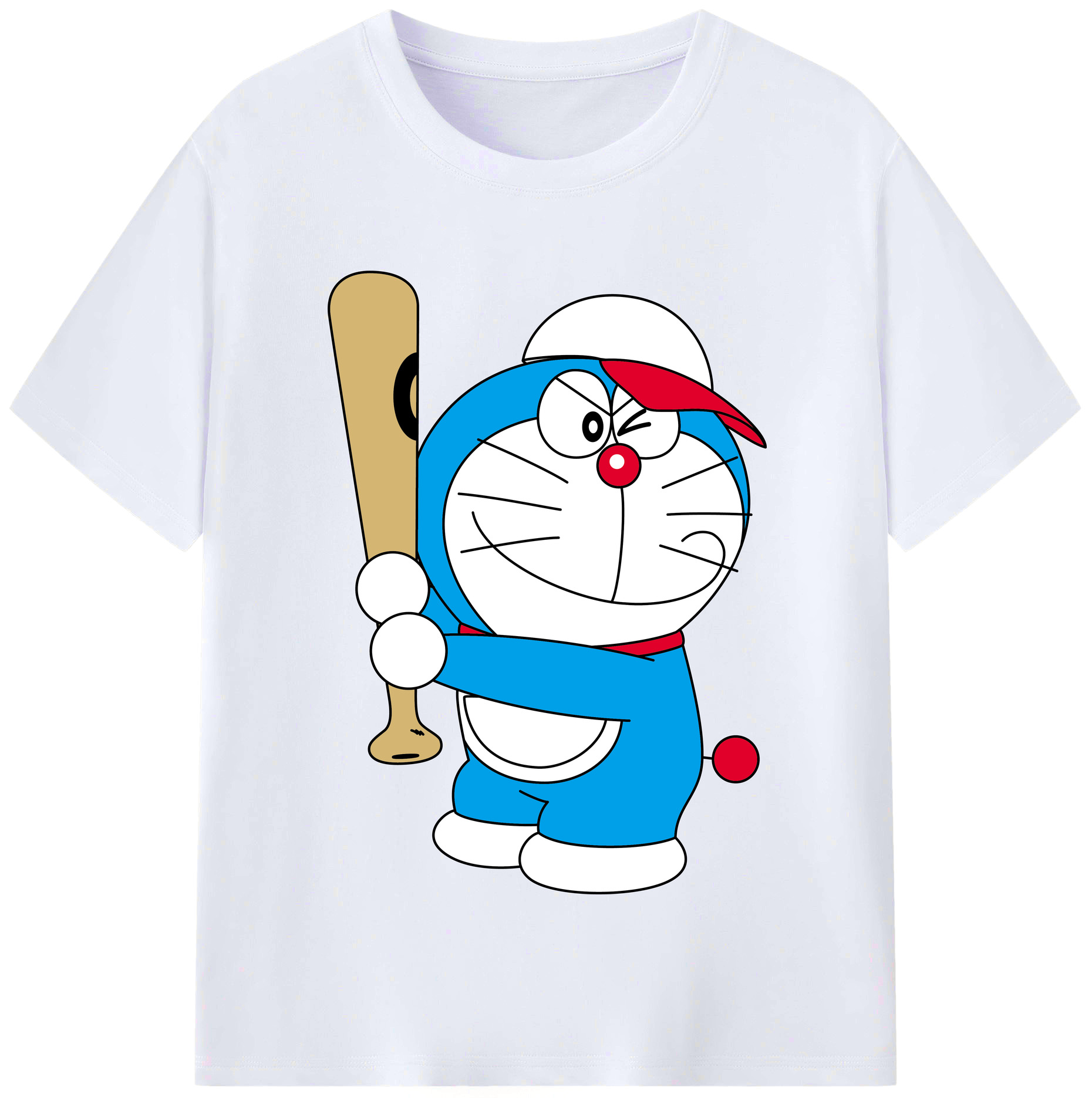 （画像用） ドラえもん Doraemon レディースカジュアルプリントTシャツ（綿100％）