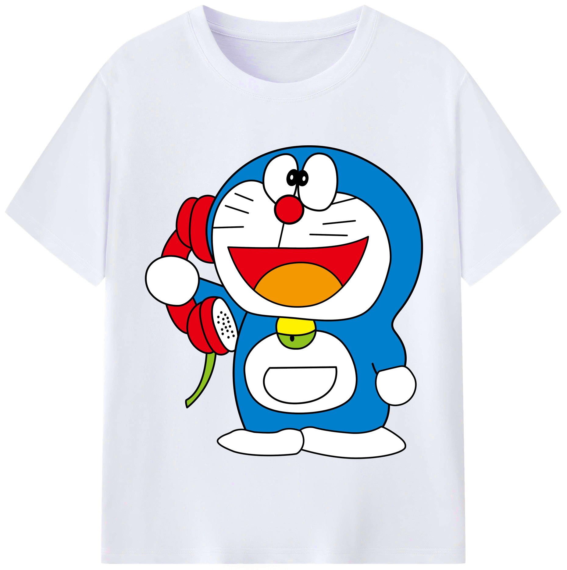 （画像用） ドラえもん Doraemon レディースカジュアルプリントTシャツ（綿100％）