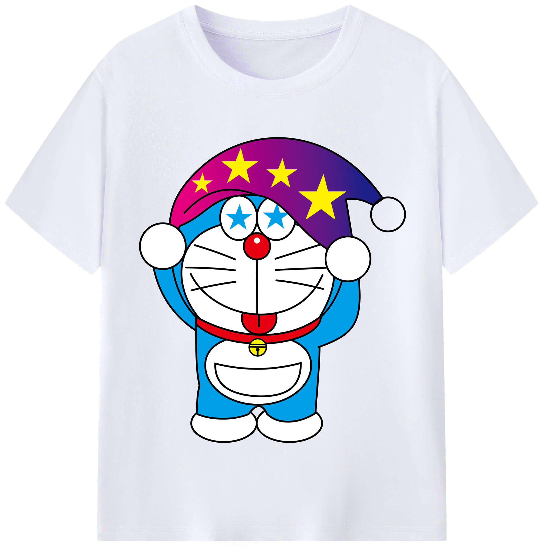 （画像用） ドラえもん Doraemon レディースカジュアルプリントTシャツ（綿100％）