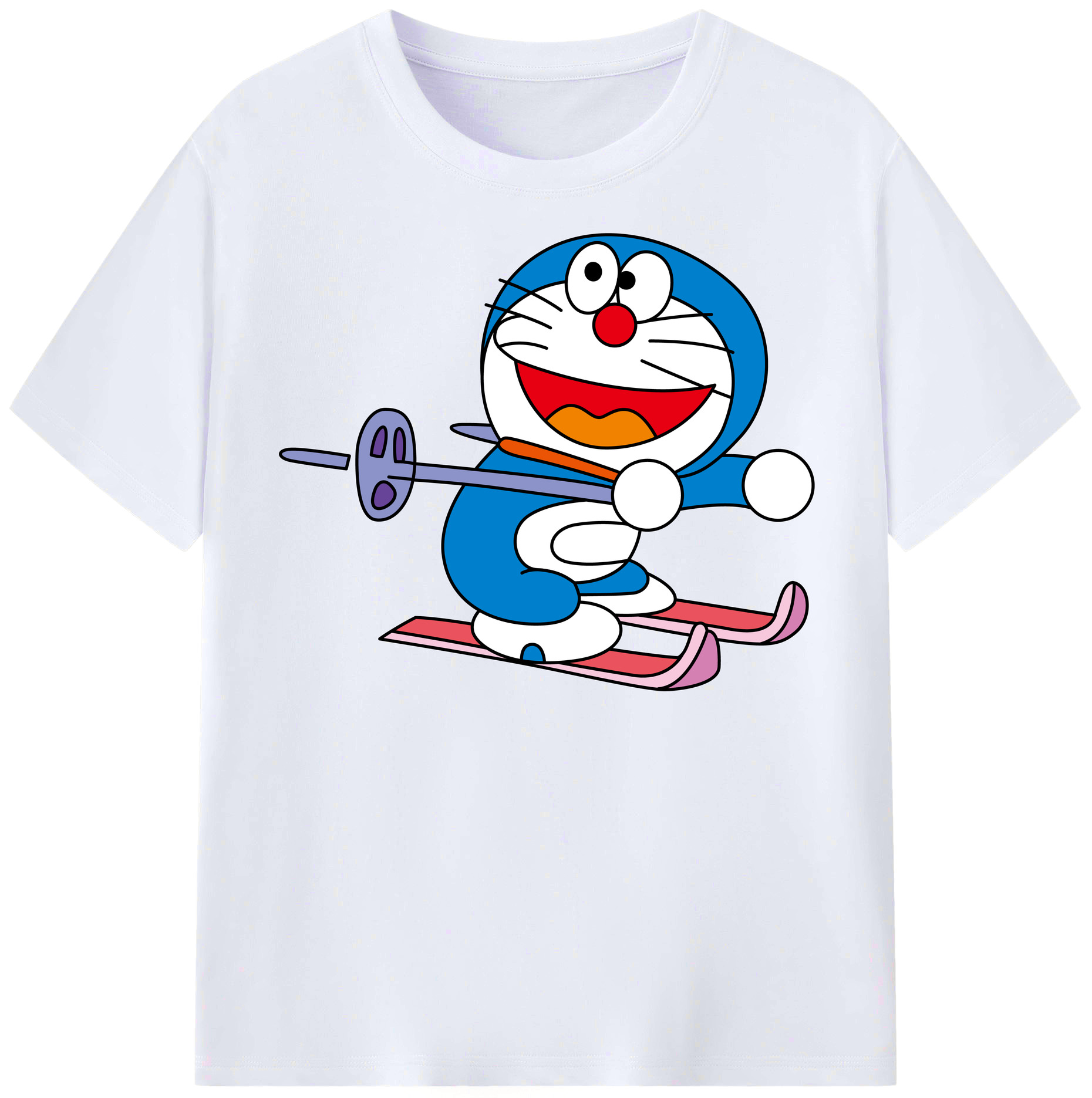 （画像用） ドラえもん Doraemon レディースカジュアルプリントTシャツ（綿100％）