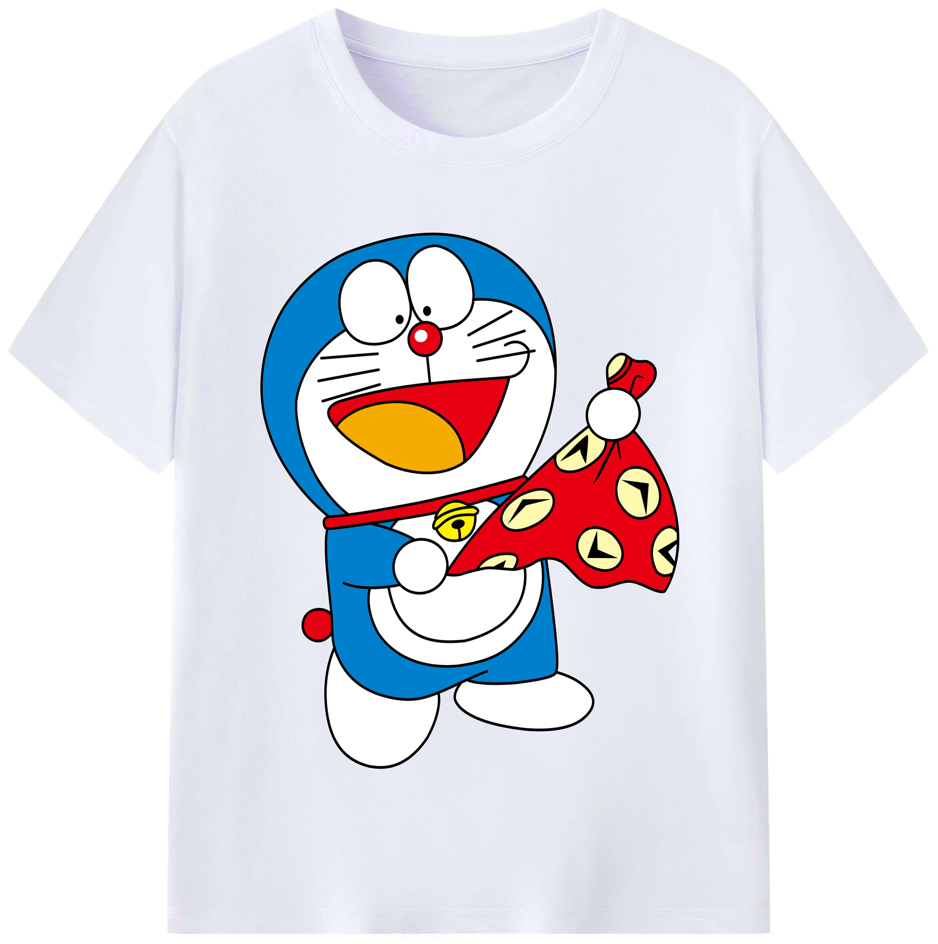 （画像用） ドラえもん Doraemon レディースカジュアルプリントTシャツ（綿100％）