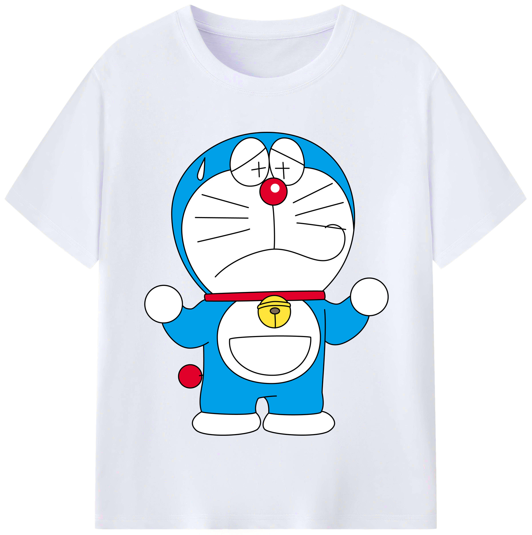 （画像用） ドラえもん Doraemon レディースカジュアルプリントTシャツ（綿100％）