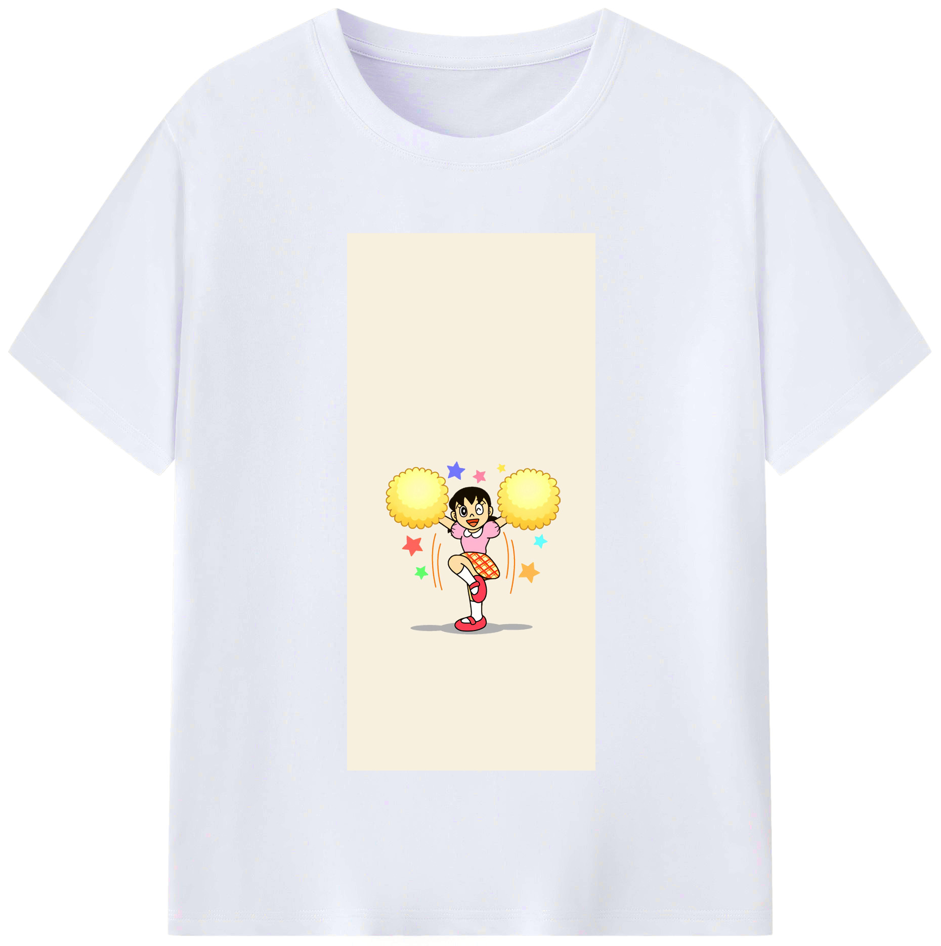 （画像用） ドラえもん みなもと しずか Doraemon Shizuka Minamoto レディースカジュアルプリントTシャツ（綿100％）