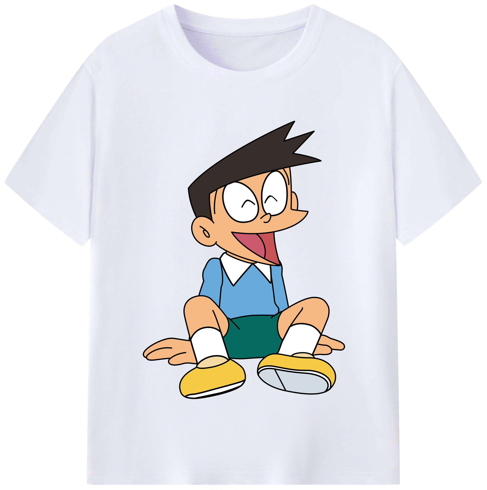 （画像用） ドラえもん 骨川 スネ夫 Doraemon Honekawa Suneo レディースカジュアルプリントTシャツ（綿100％）