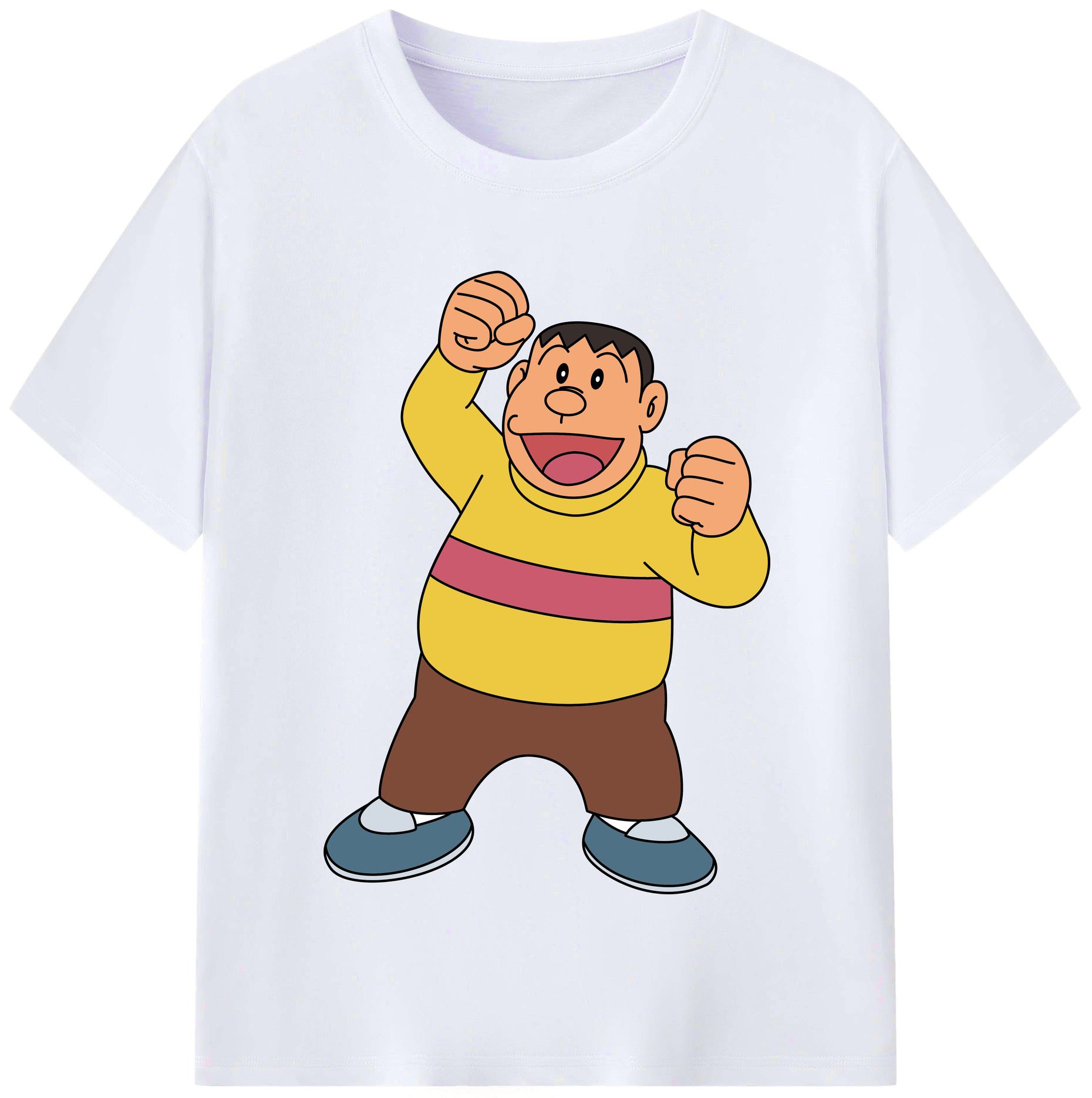 （画像用） ドラえもん 剛田武 Doraemon Gouta Takeshi レディースカジュアルプリントTシャツ（綿100％）