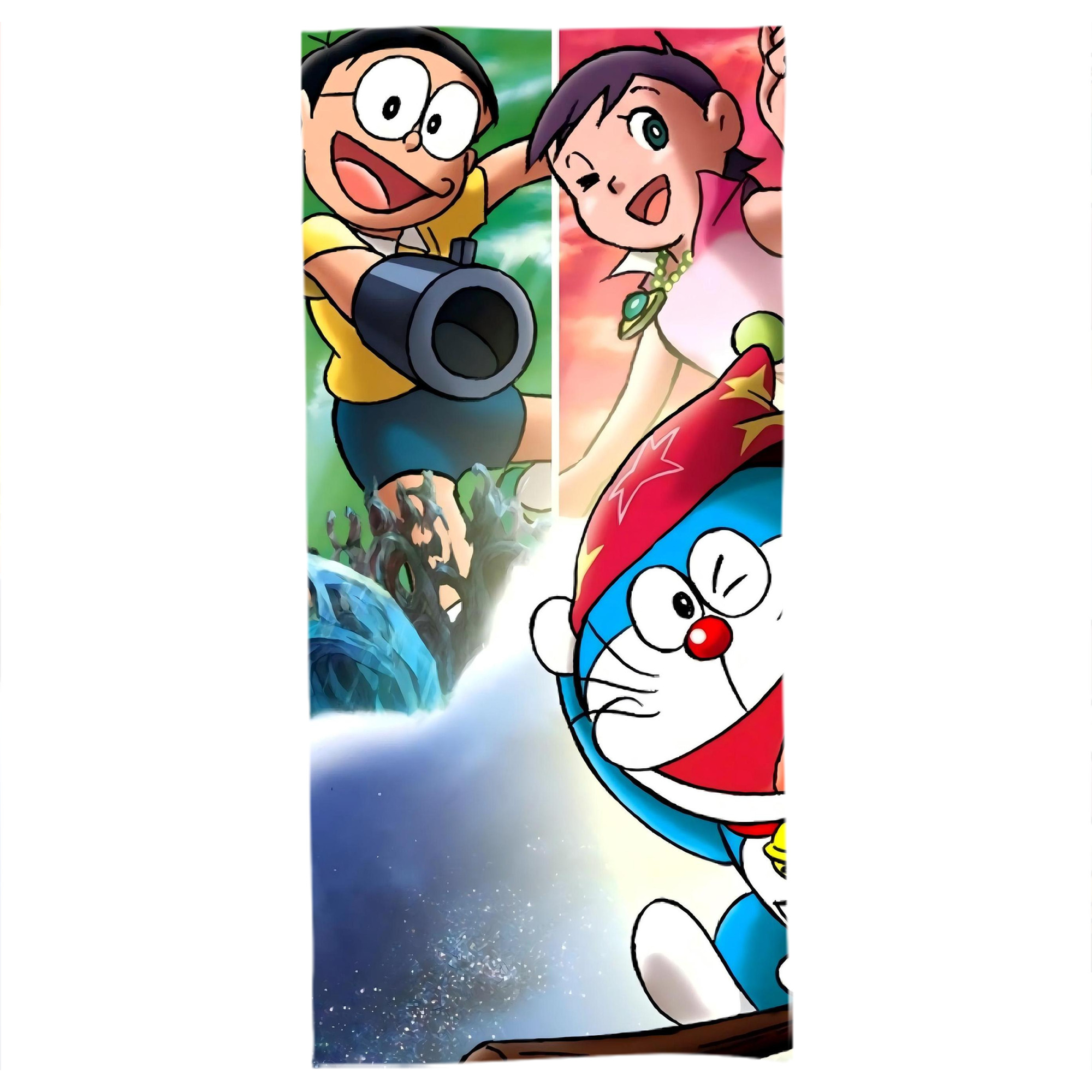 （画像用） ドラえもん Doraemon 大判バスタオル 70×140cm 吸水速乾 柔らかい肌触り