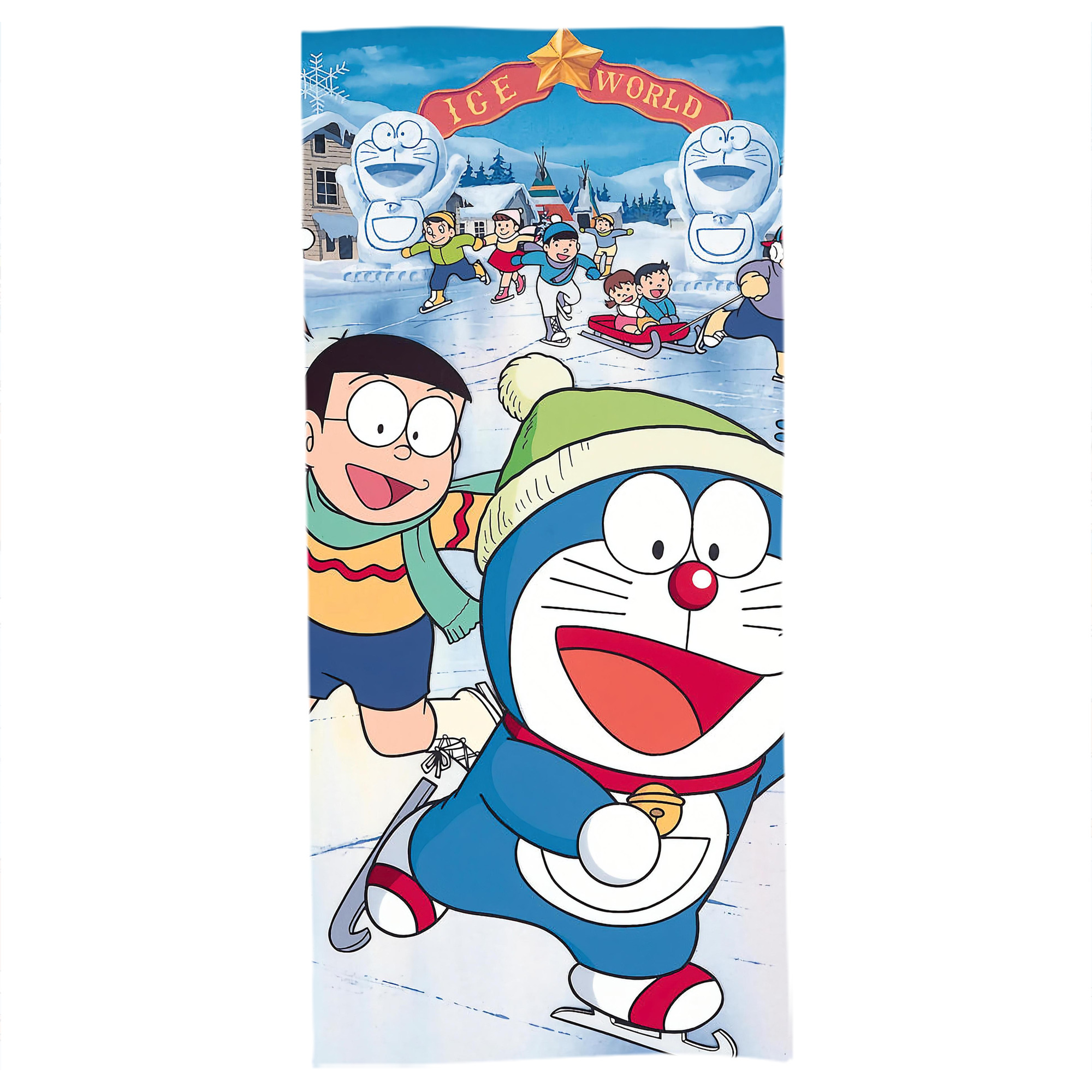 （画像用） ドラえもん Doraemon 大判バスタオル 70×140cm 吸水速乾 柔らかい肌触り
