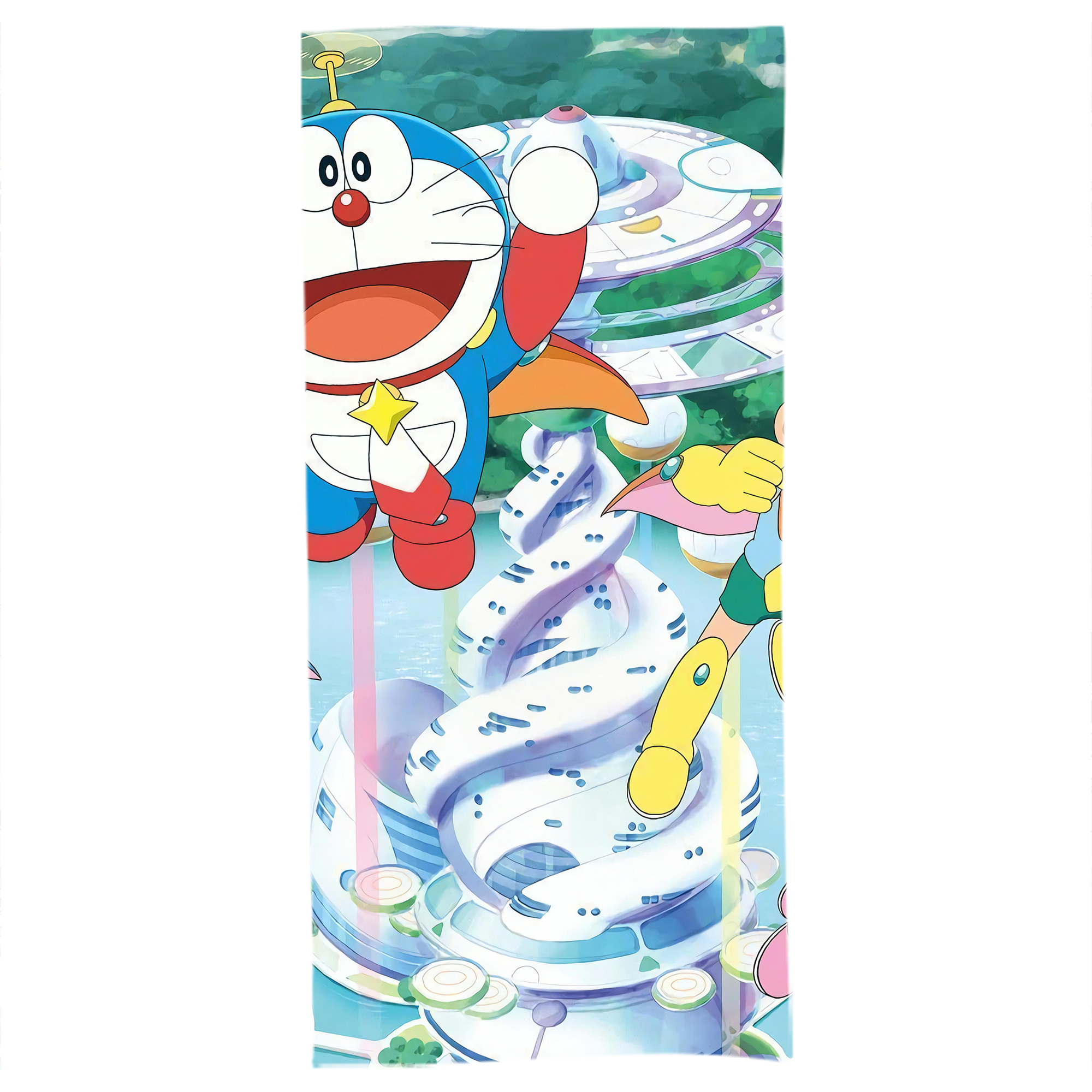 （画像用） ドラえもん Doraemon 大判バスタオル 70×140cm 吸水速乾 柔らかい肌触り
