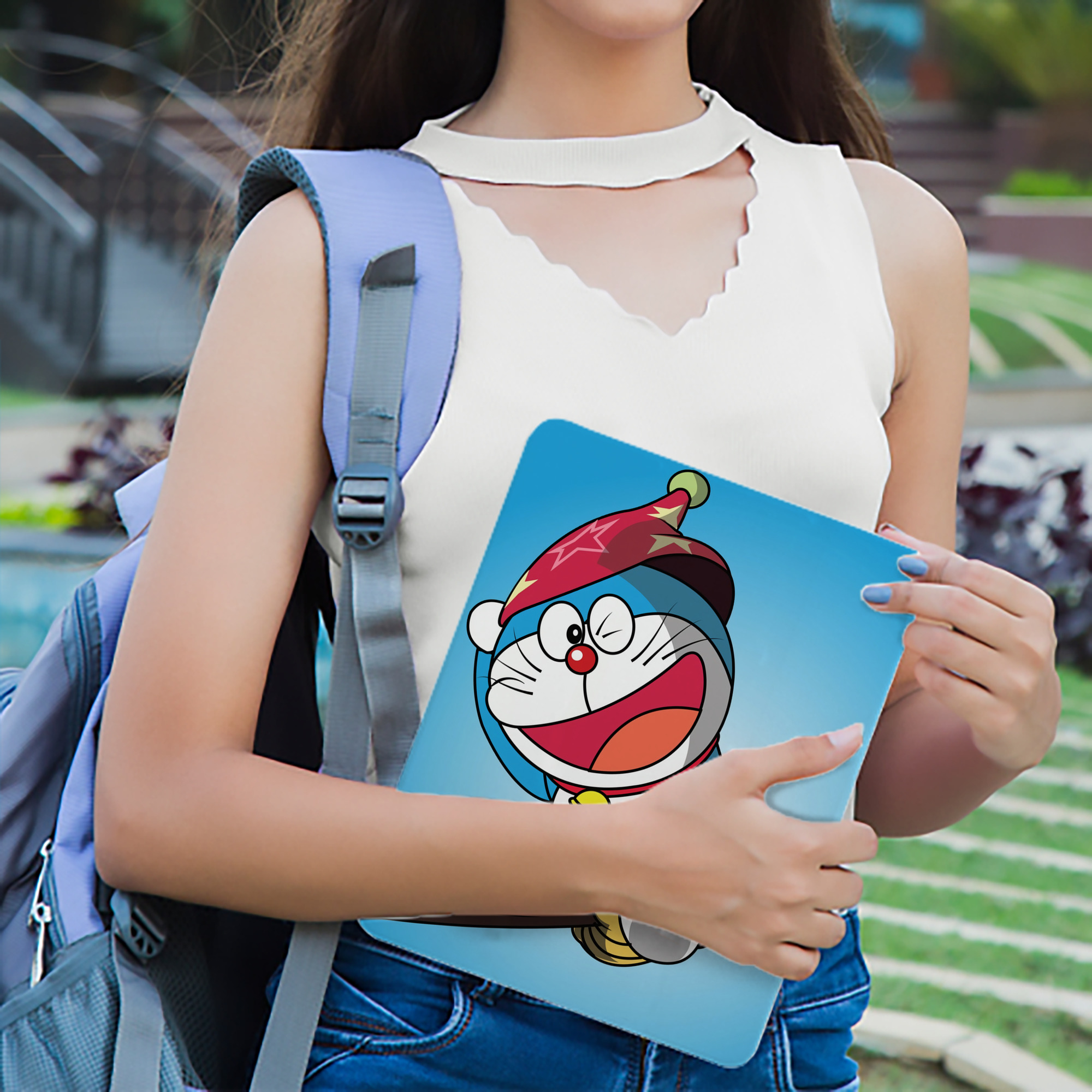 ドラえもん Doraemon IPad ケース ブック型 PUレザー TPU 耐衝撃 軽量 薄型 ペン収納なし 全面保護 IPad 各モデル対応