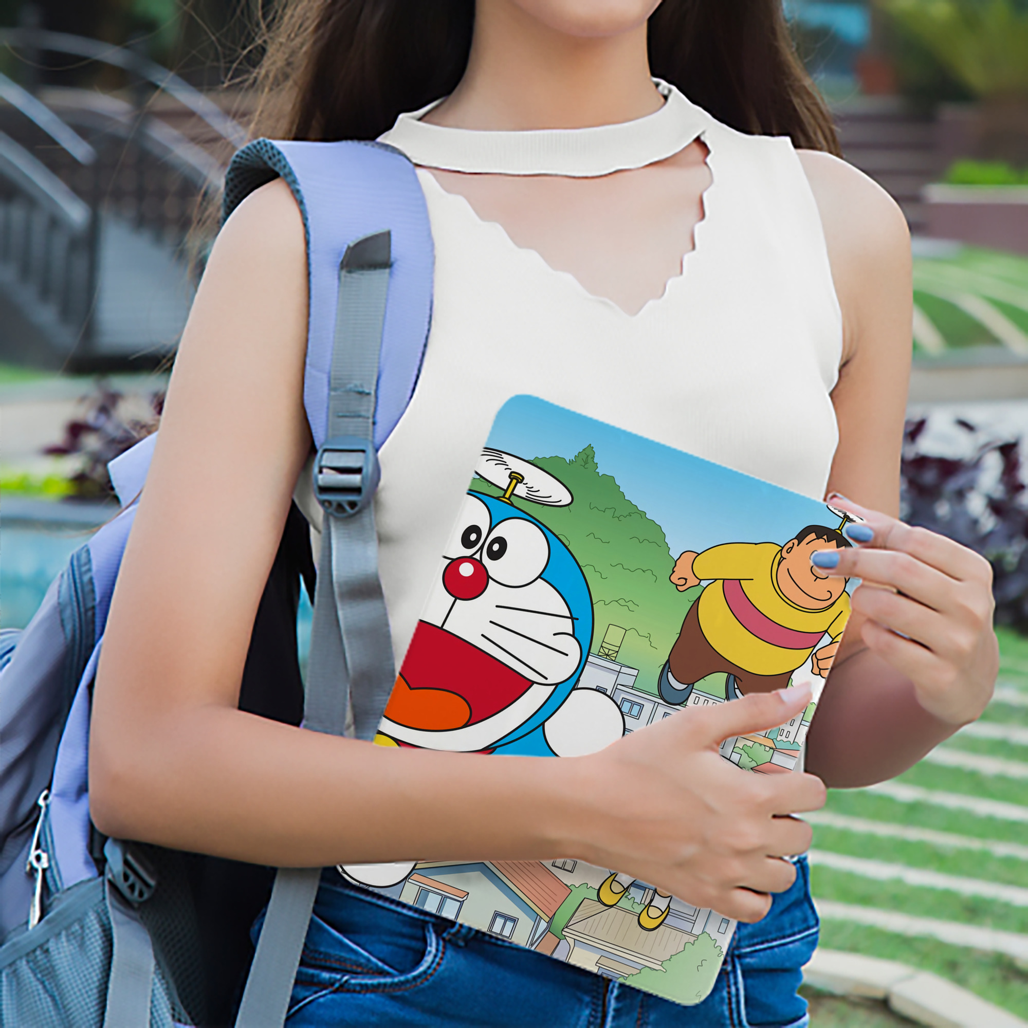 ドラえもん Doraemon IPad ケース ブック型 PUレザー TPU 耐衝撃 軽量 薄型 ペン収納なし 全面保護 IPad 各モデル対応