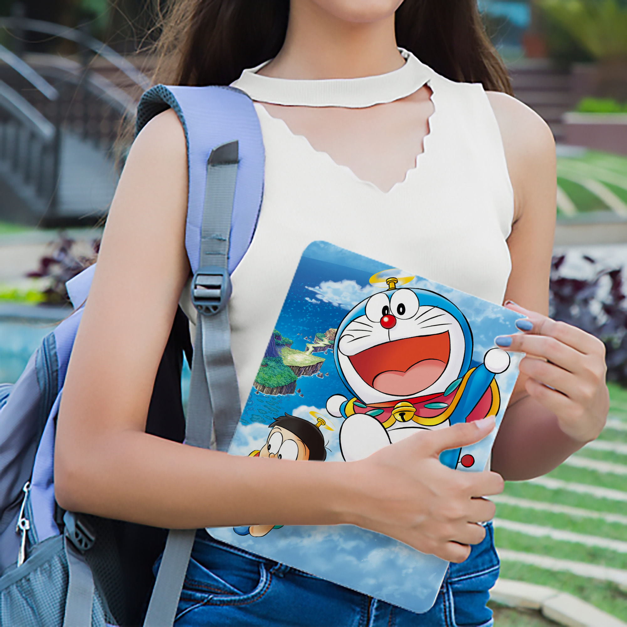 ドラえもん Doraemon IPad ケース ブック型 PUレザー TPU 耐衝撃 軽量 薄型 ペン収納なし 全面保護 IPad 各モデル対応