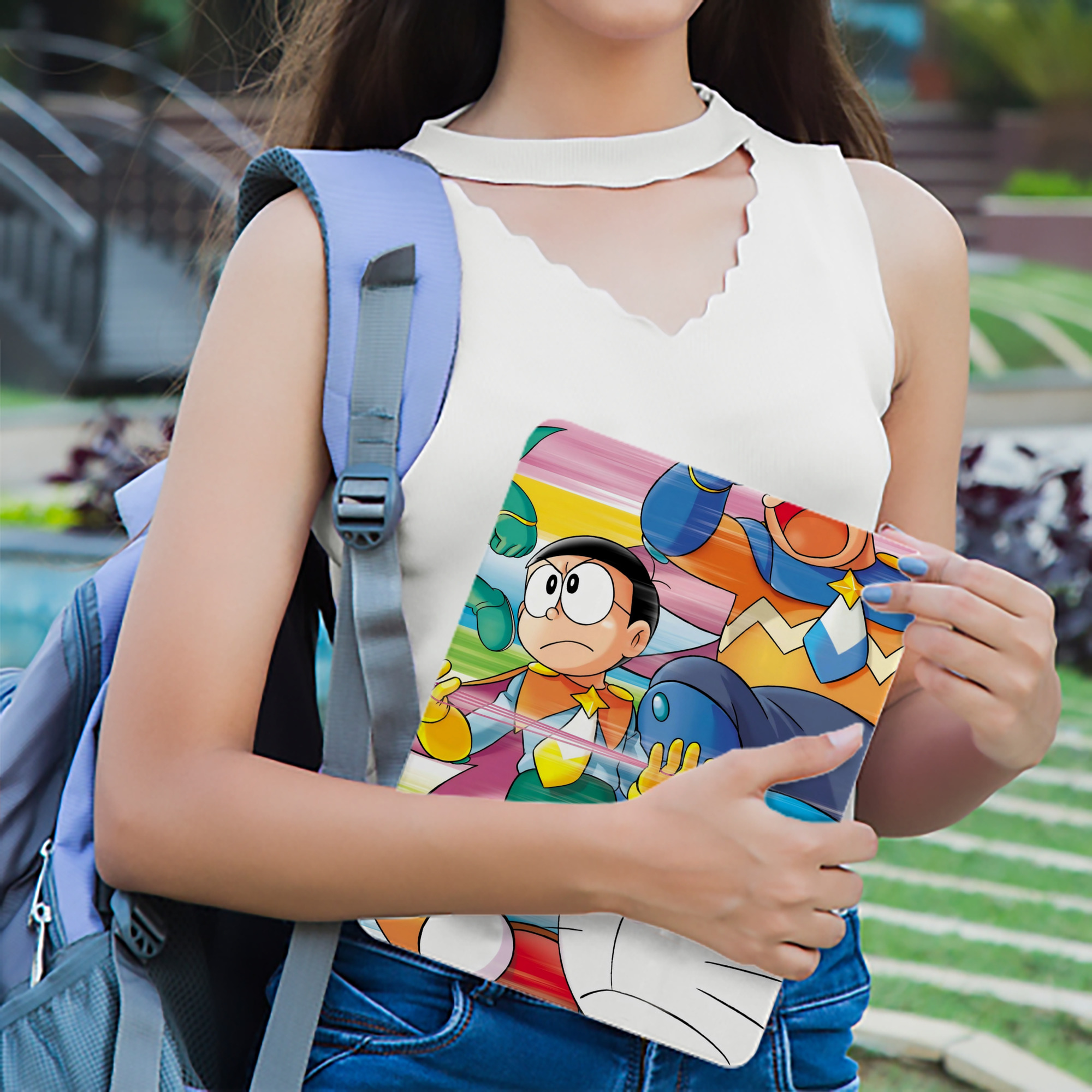 ドラえもん Doraemon IPad ケース ブック型 PUレザー TPU 耐衝撃 軽量 薄型 ペン収納なし 全面保護 IPad 各モデル対応