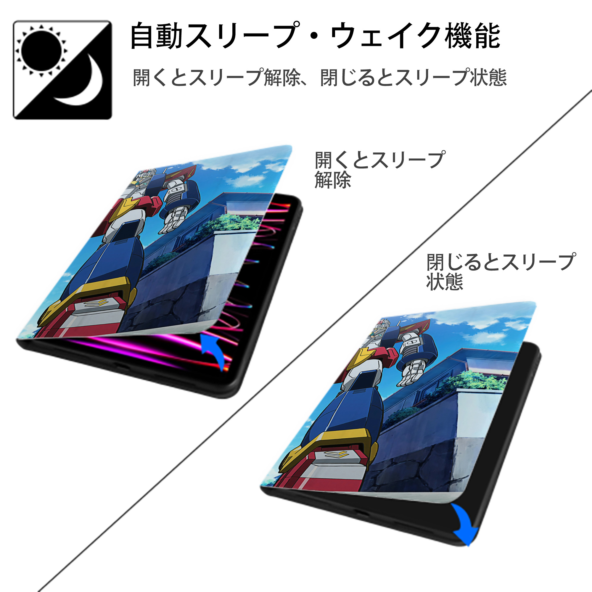 ドラえもん Doraemon IPad ケース ブック型 PUレザー TPU 耐衝撃 軽量 薄型 ペン収納なし 全面保護 IPad 各モデル対応