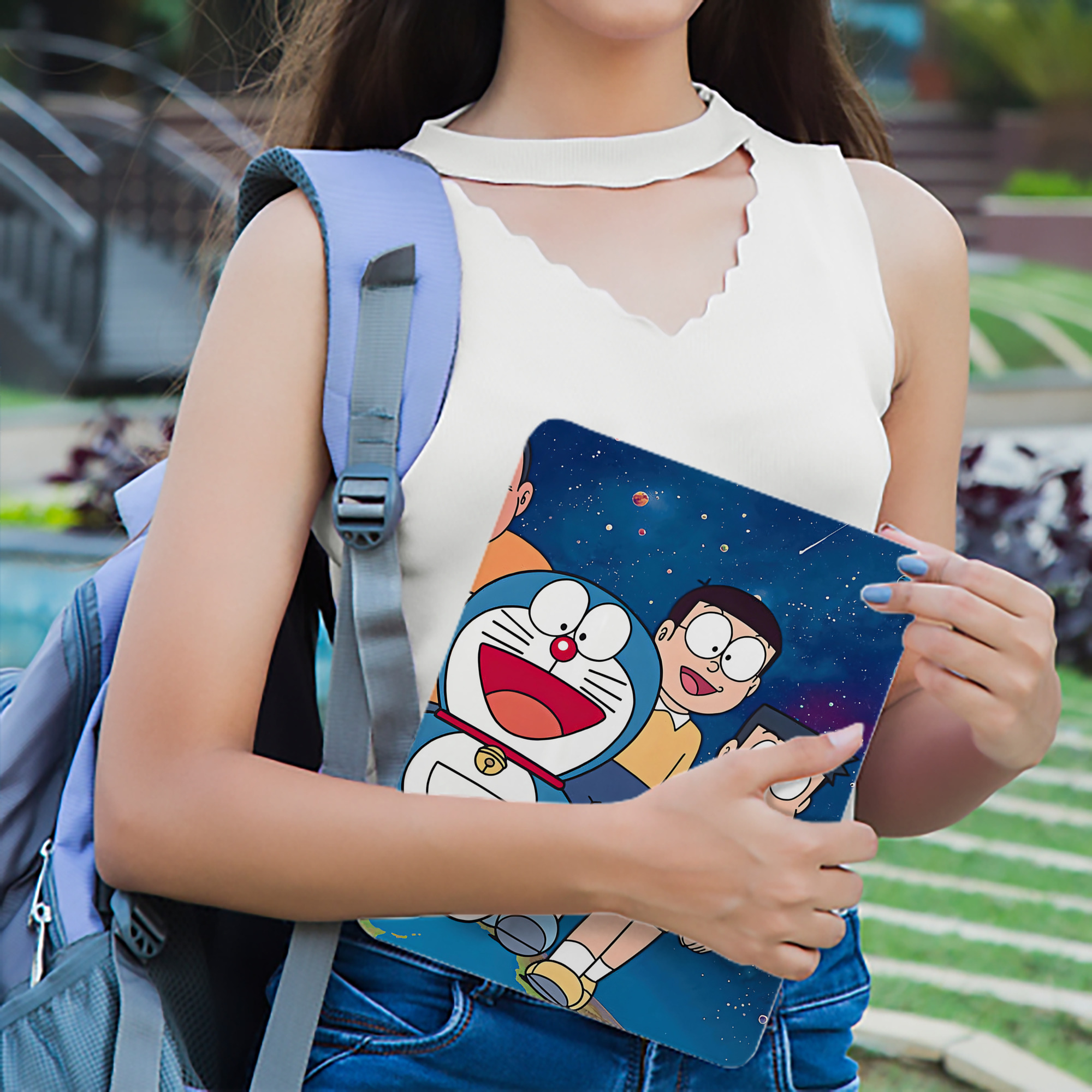 ドラえもん Doraemon IPad ケース ブック型 PUレザー TPU 耐衝撃 軽量 薄型 ペン収納なし 全面保護 IPad 各モデル対応