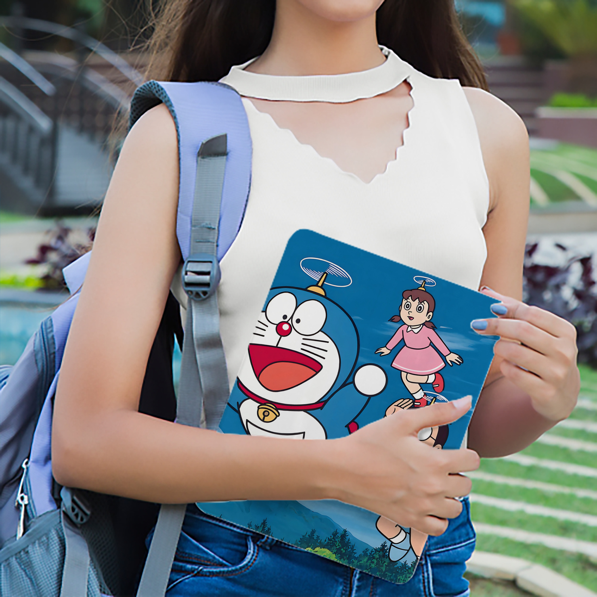 ドラえもん Doraemon IPad ケース ブック型 PUレザー TPU 耐衝撃 軽量 薄型 ペン収納なし 全面保護 IPad 各モデル対応