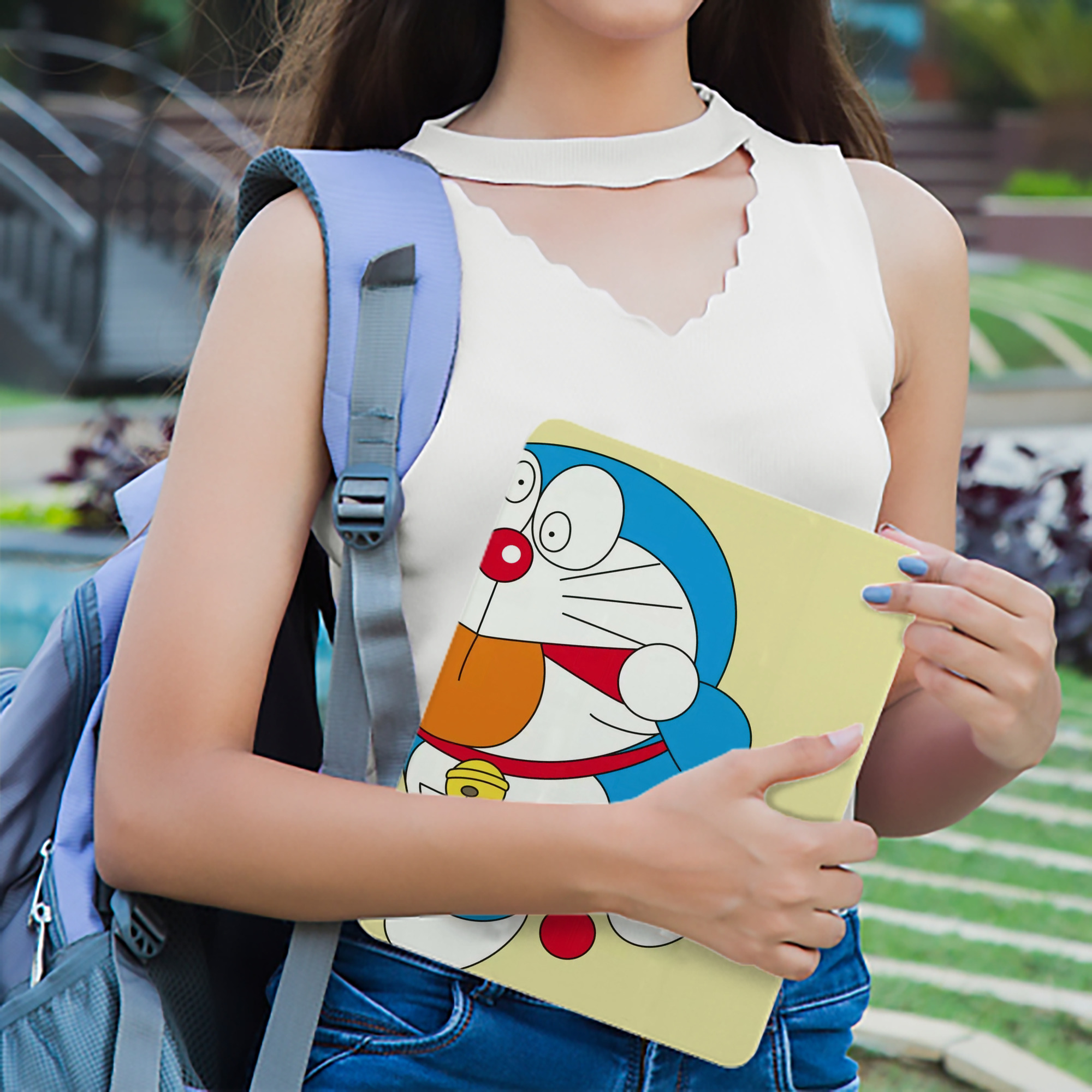 ドラえもん Doraemon IPad ケース ブック型 PUレザー TPU 耐衝撃 軽量 薄型 ペン収納なし 全面保護 IPad 各モデル対応