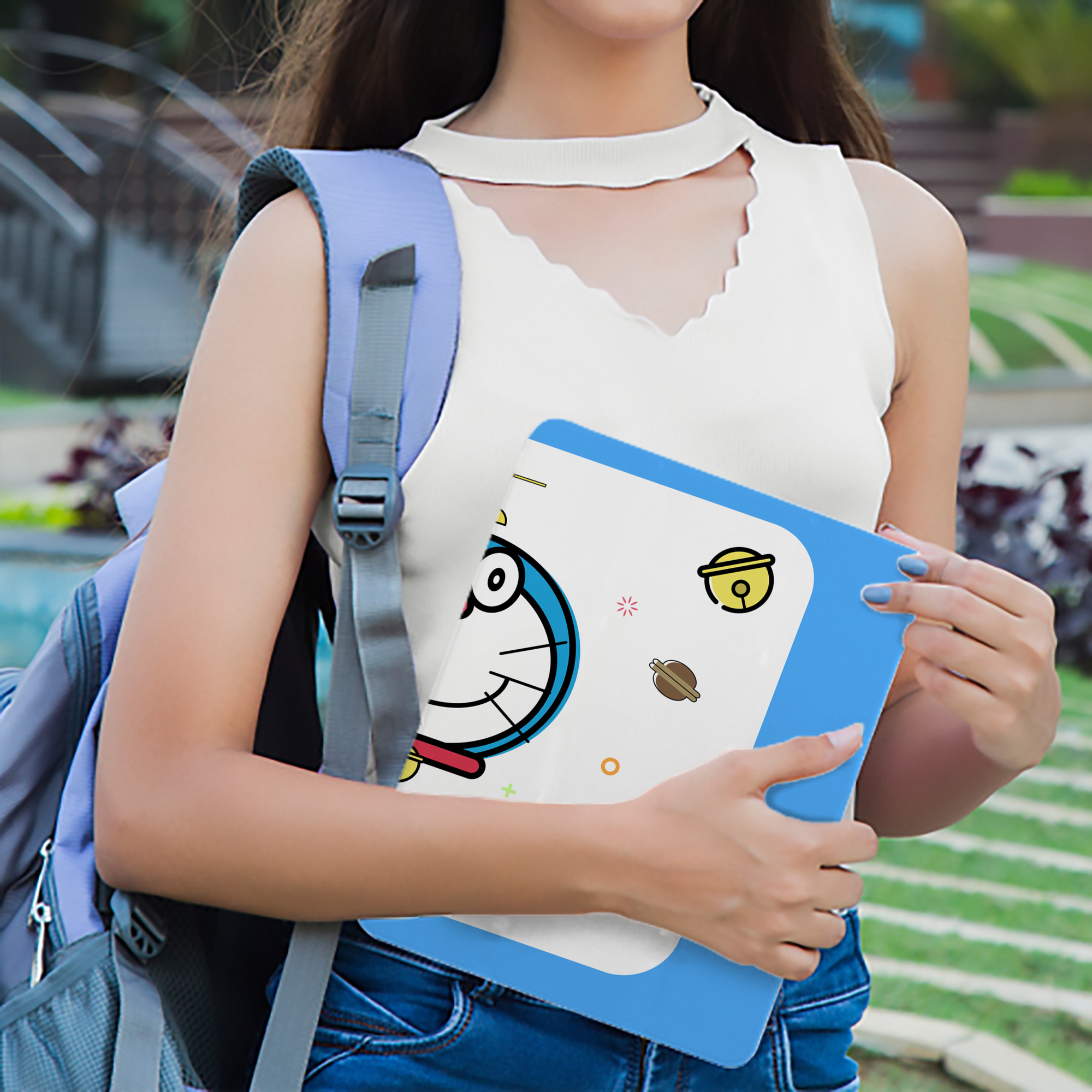 ドラえもん Doraemon IPad ケース ブック型 PUレザー TPU 耐衝撃 軽量 薄型 ペン収納なし 全面保護 IPad 各モデル対応