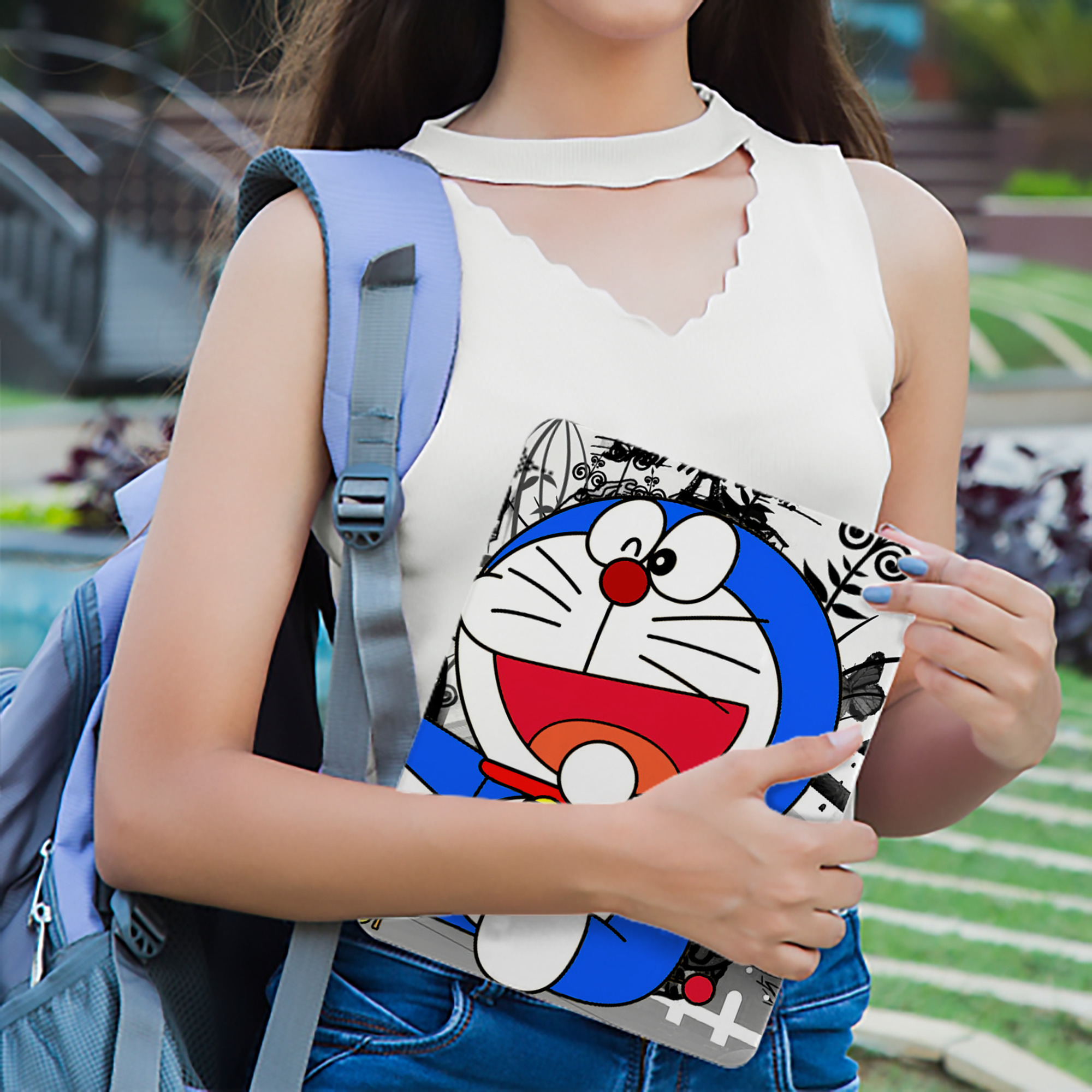 ドラえもん Doraemon IPad ケース ブック型 PUレザー TPU 耐衝撃 軽量 薄型 ペン収納なし 全面保護 IPad 各モデル対応