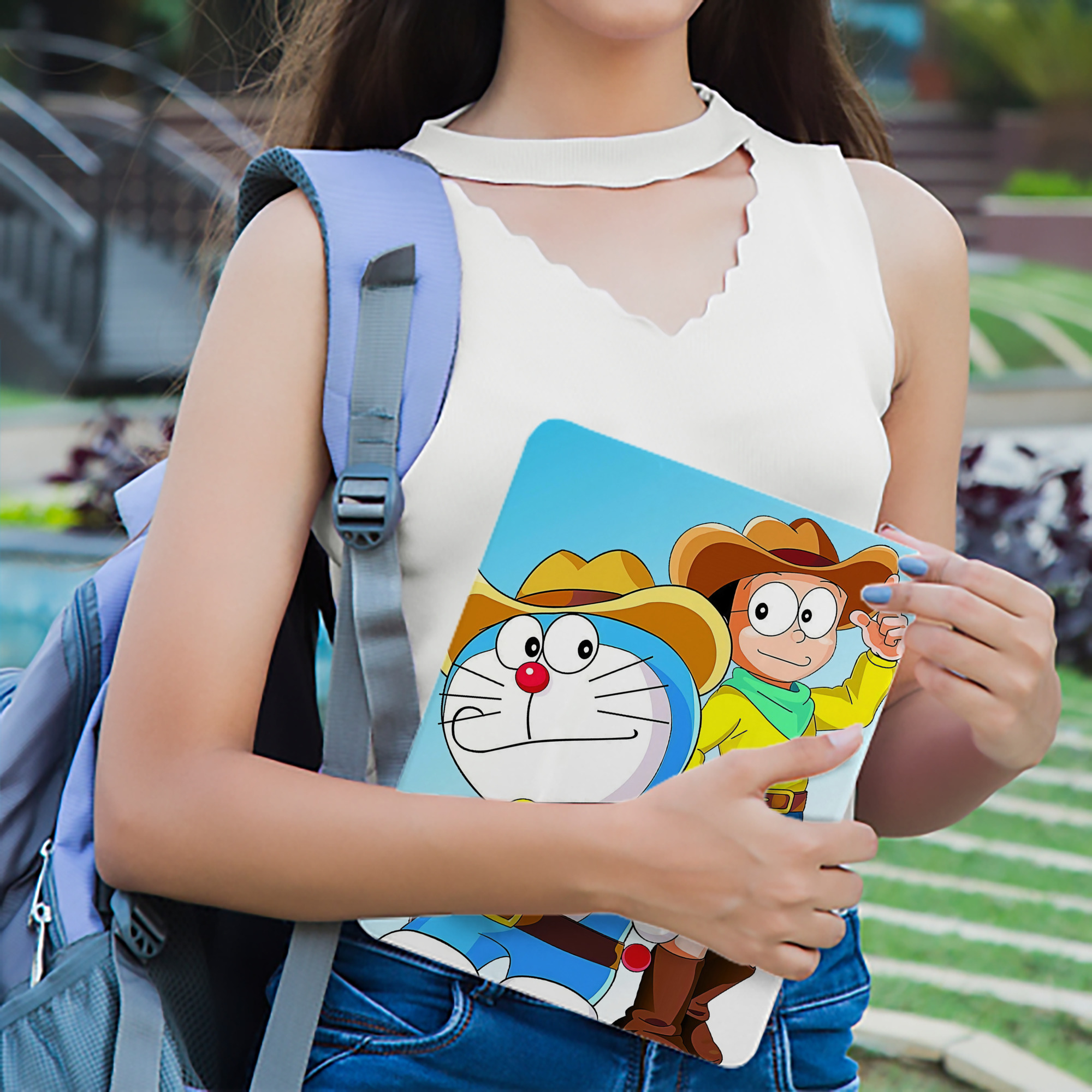 ドラえもん Doraemon IPad ケース ブック型 PUレザー TPU 耐衝撃 軽量 薄型 ペン収納なし 全面保護 IPad 各モデル対応