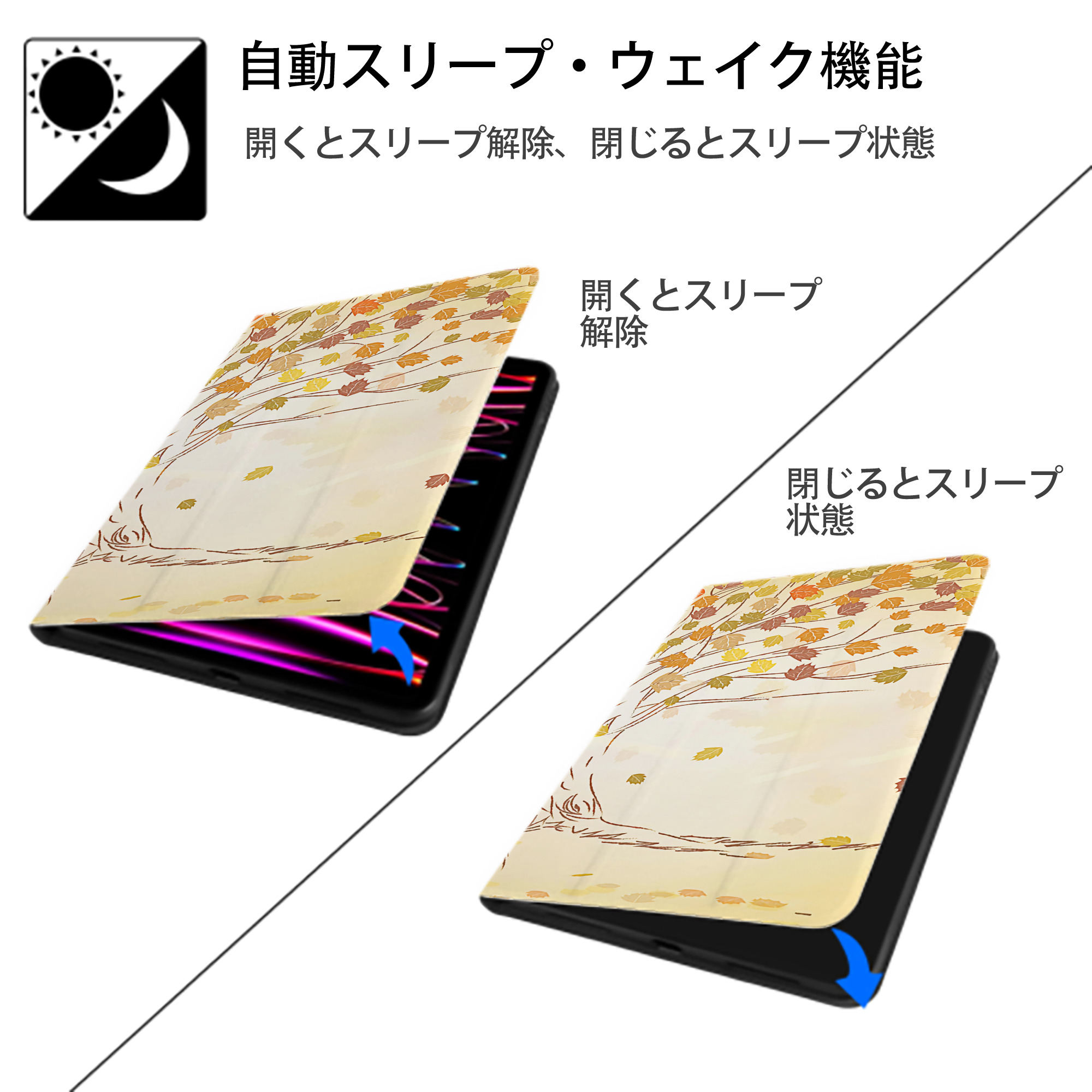 ドラえもん Doraemon IPad ケース ブック型 PUレザー TPU 耐衝撃 軽量 薄型 ペン収納なし 全面保護 IPad 各モデル対応