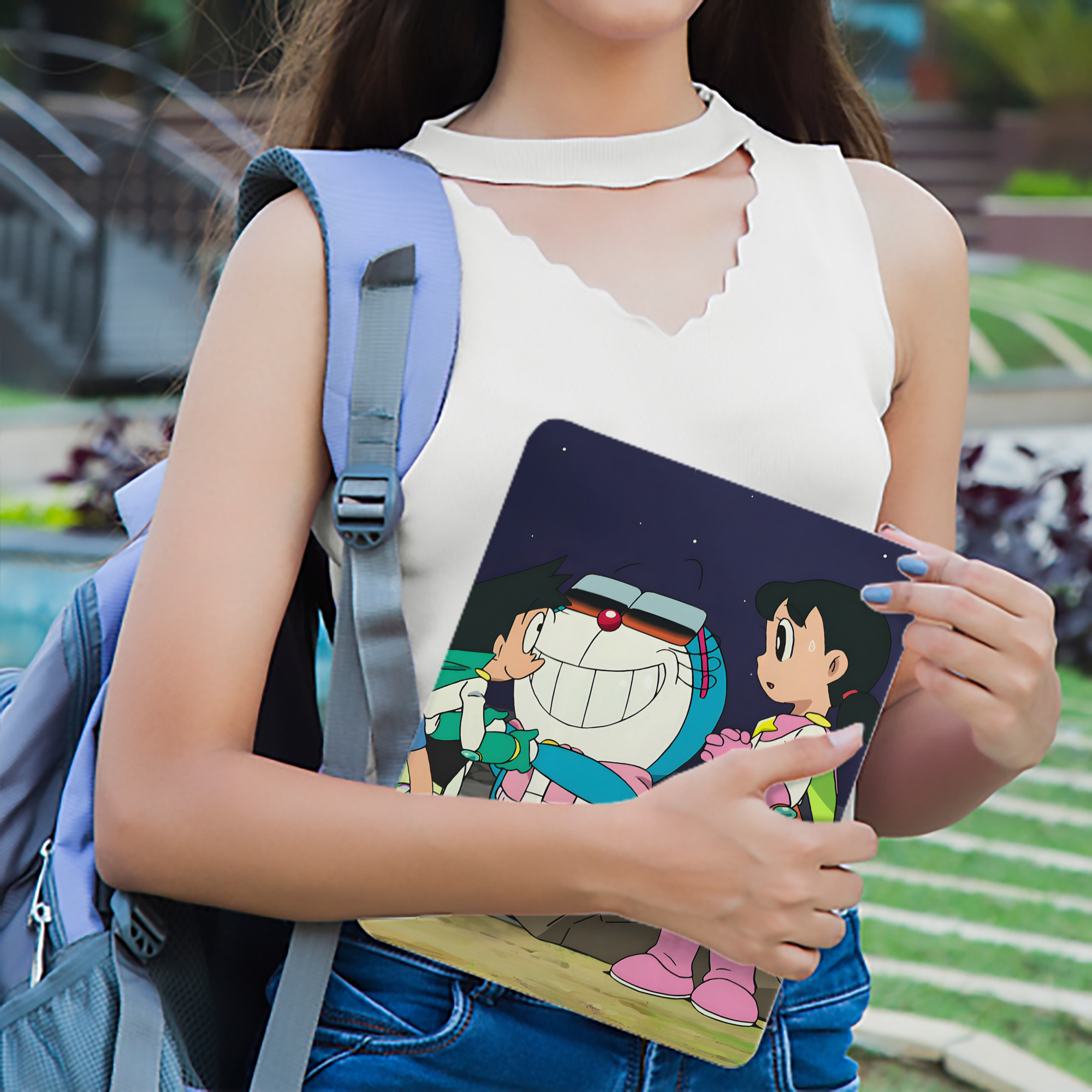 ドラえもん Doraemon IPad ケース ブック型 PUレザー TPU 耐衝撃 軽量 薄型 ペン収納なし 全面保護 IPad 各モデル対応