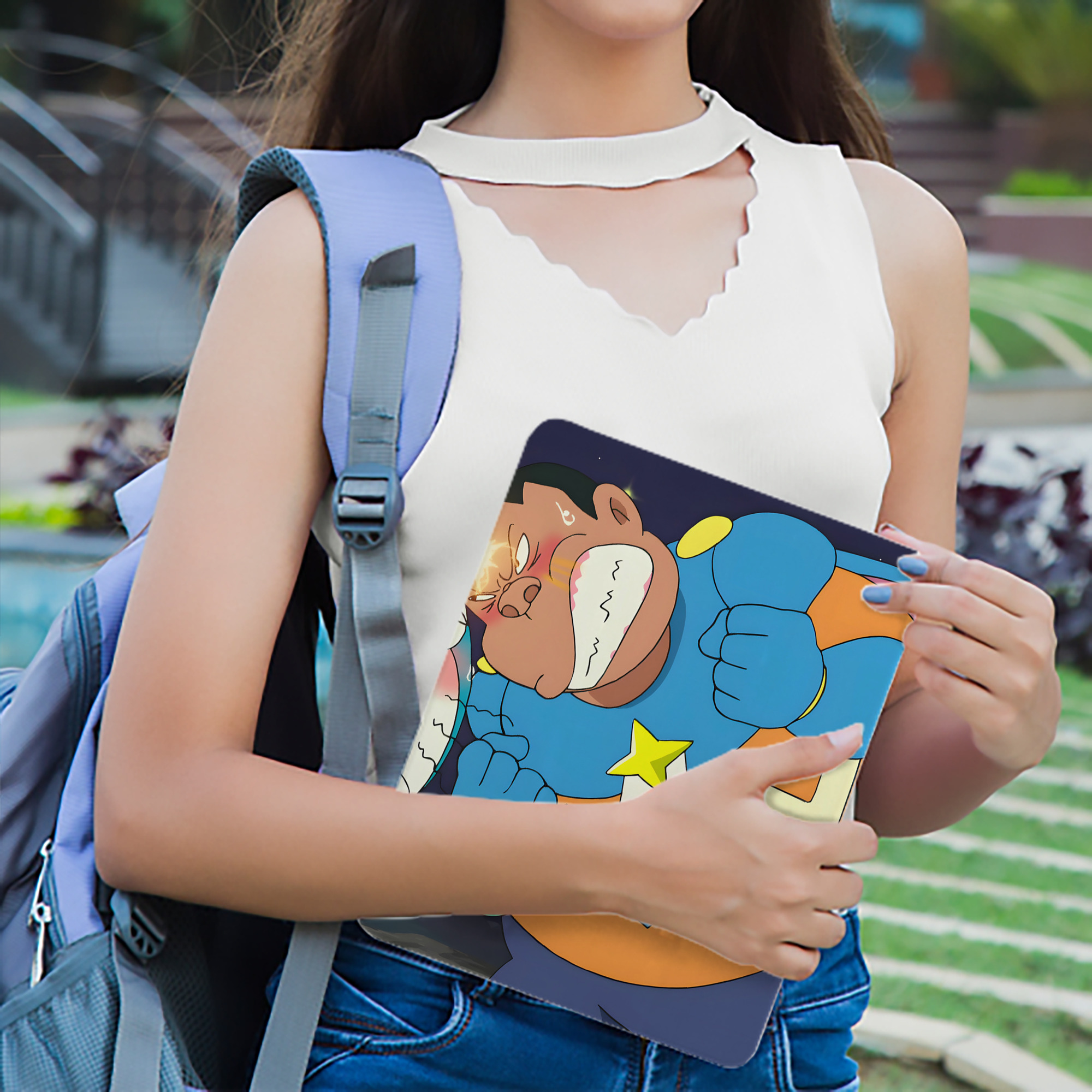 ドラえもん Doraemon IPad ケース ブック型 PUレザー TPU 耐衝撃 軽量 薄型 ペン収納なし 全面保護 IPad 各モデル対応