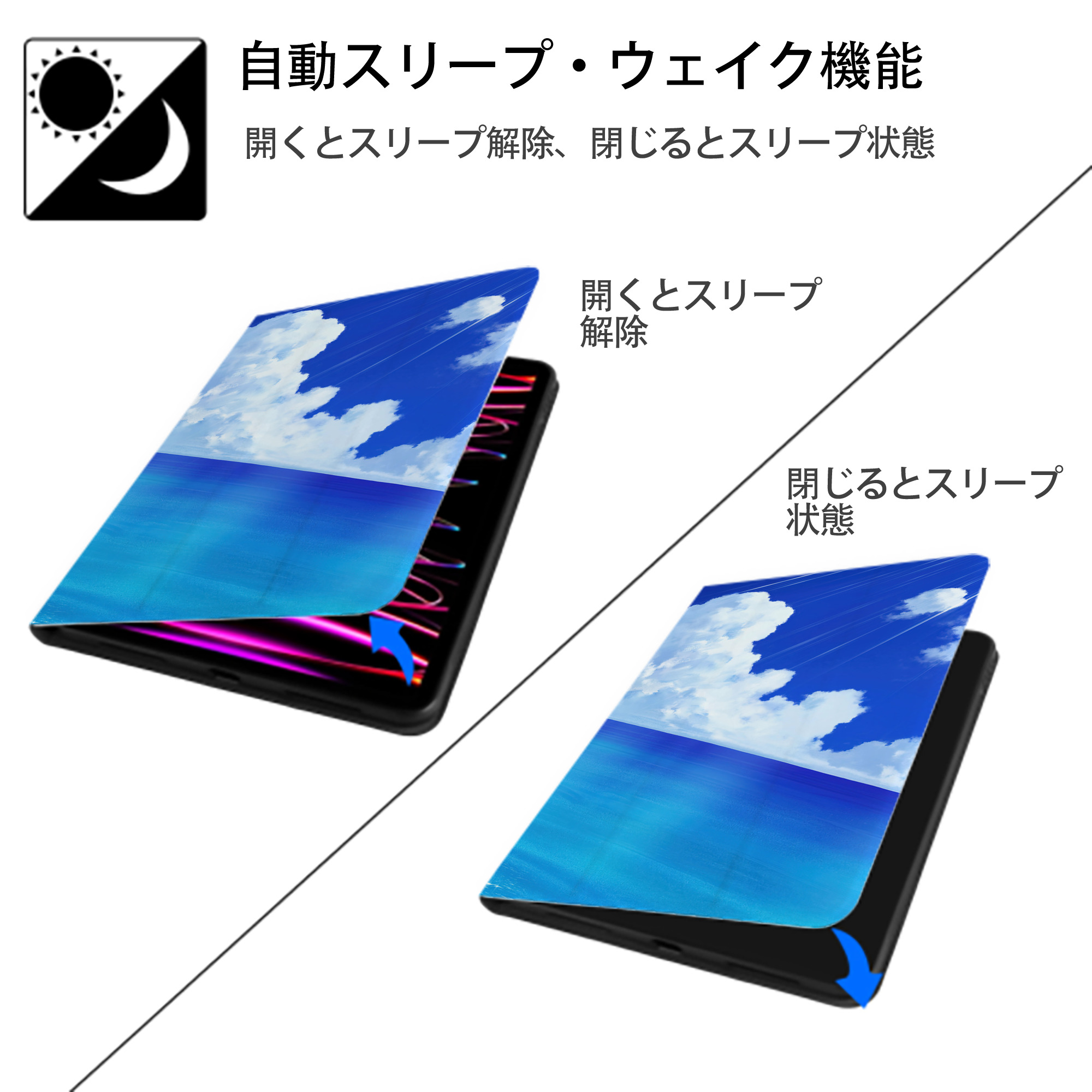 ドラえもん Doraemon IPad ケース ブック型 PUレザー TPU 耐衝撃 軽量 薄型 ペン収納なし 全面保護 IPad 各モデル対応