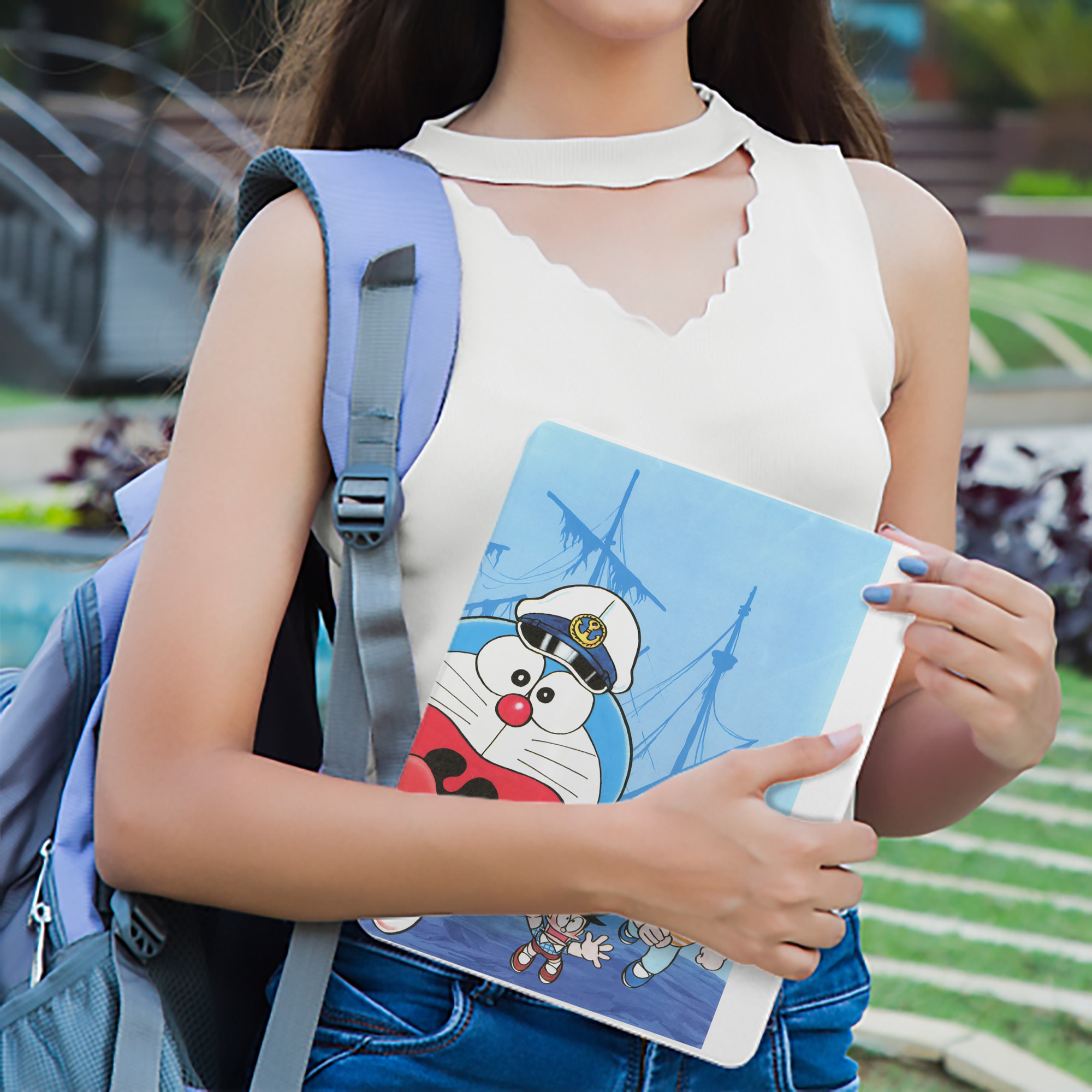 ドラえもん Doraemon IPad ケース ブック型 PUレザー TPU 耐衝撃 軽量 薄型 ペン収納なし 全面保護 IPad 各モデル対応