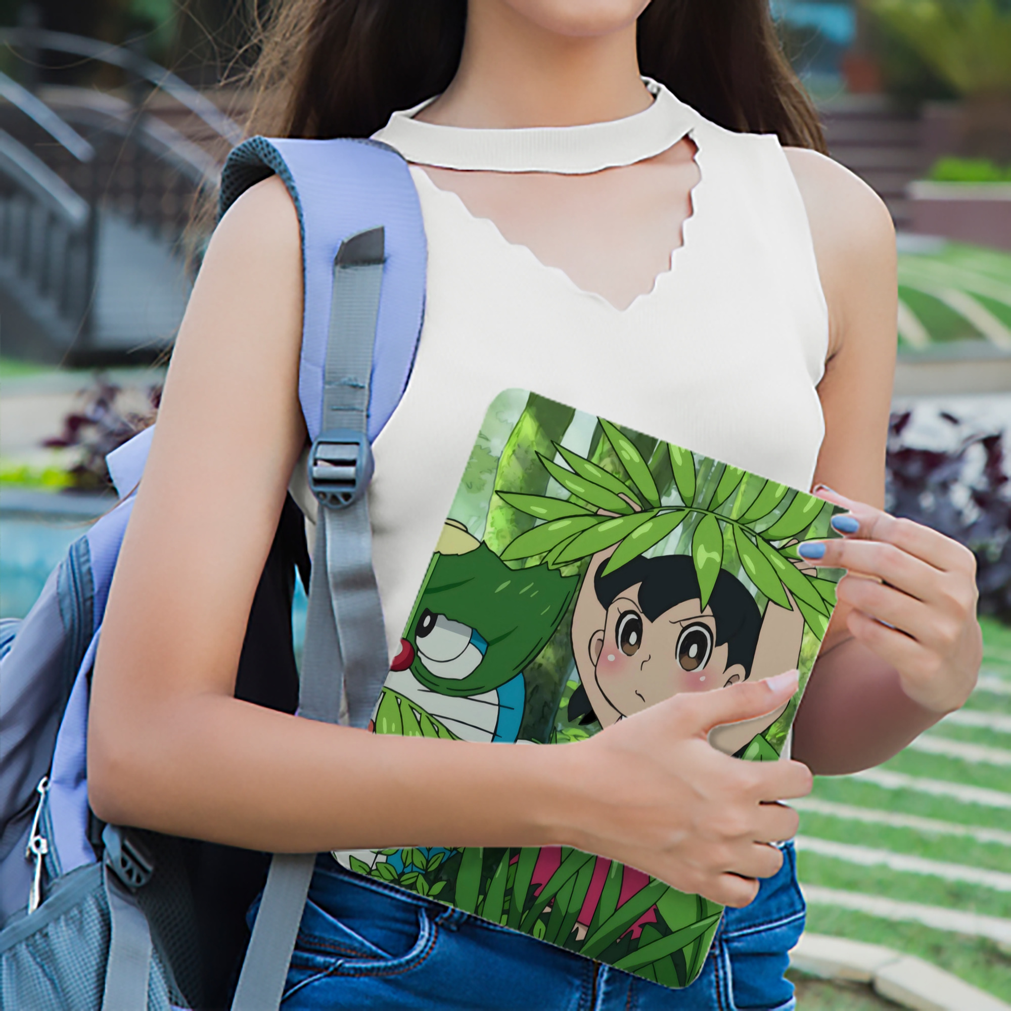 ドラえもん Doraemon IPadケース ペンホルダー付き ブックスタイルデザイン